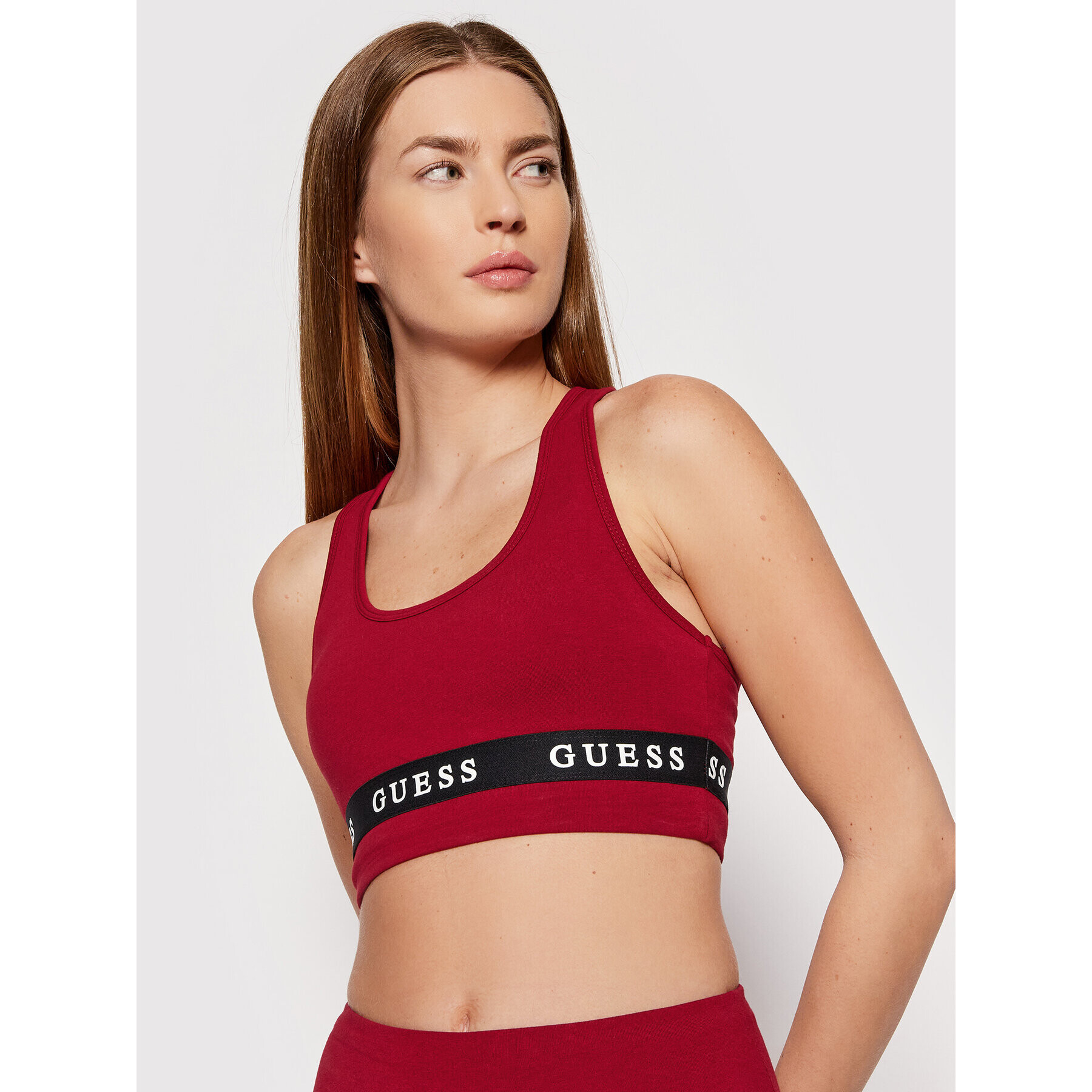 Guess Sutien top Aline V2RP07 KABR0 Vișiniu - Pled.ro