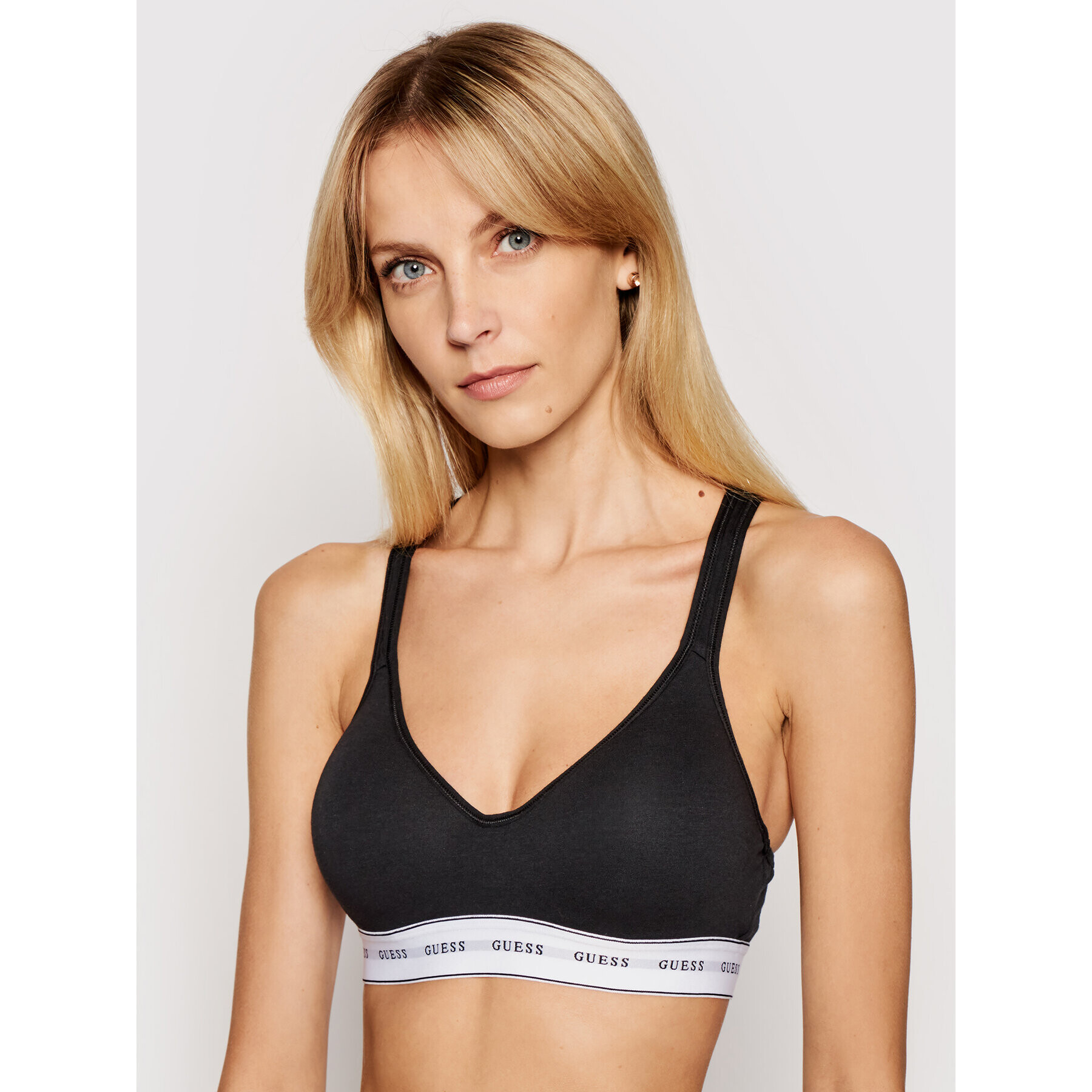 Guess Sutien top Carrie O1GC15 JR04P Negru - Pled.ro