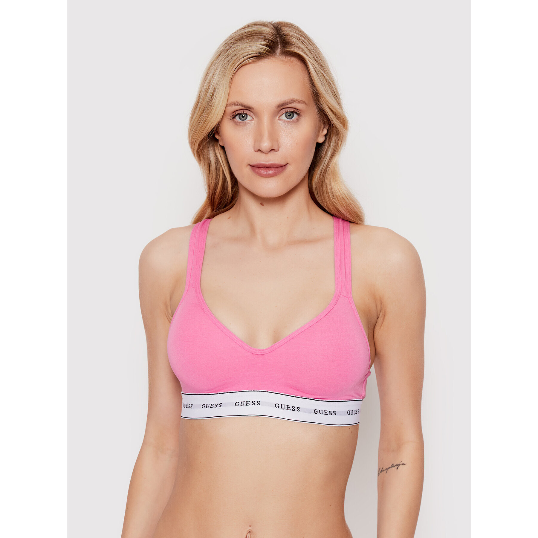 Guess Sutien top Carrie O1GC15 JR07A Roz - Pled.ro