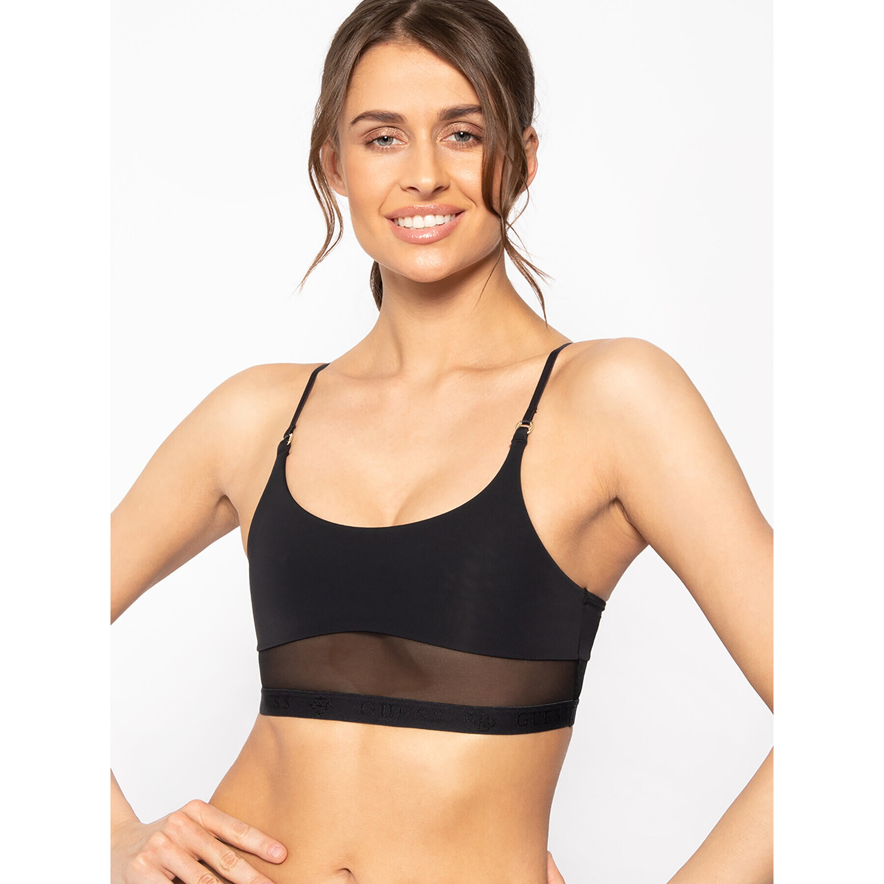 Guess Sutien top O02C03 MC03E Negru - Pled.ro