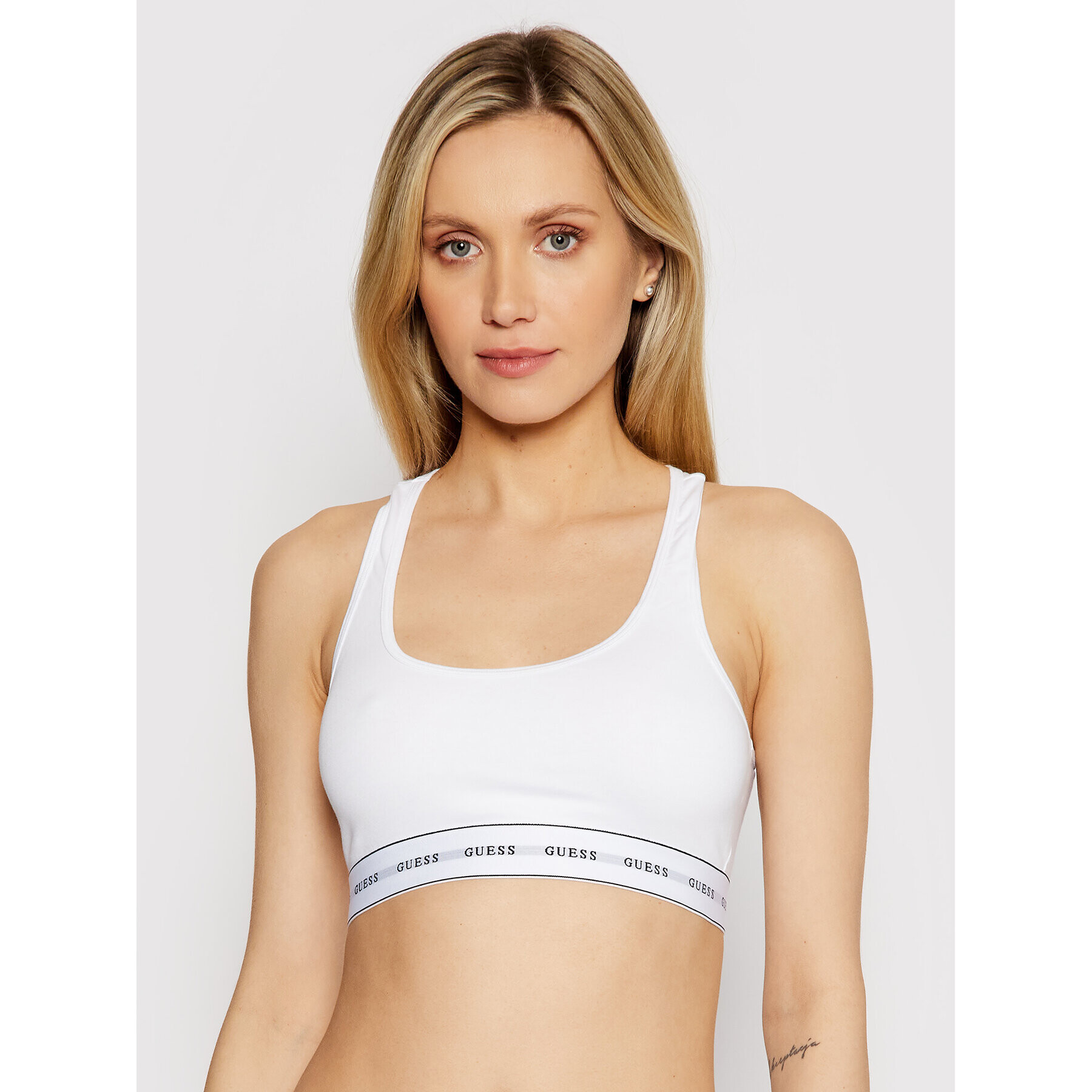 Guess Sutien top O97C01 JR04P Alb - Pled.ro