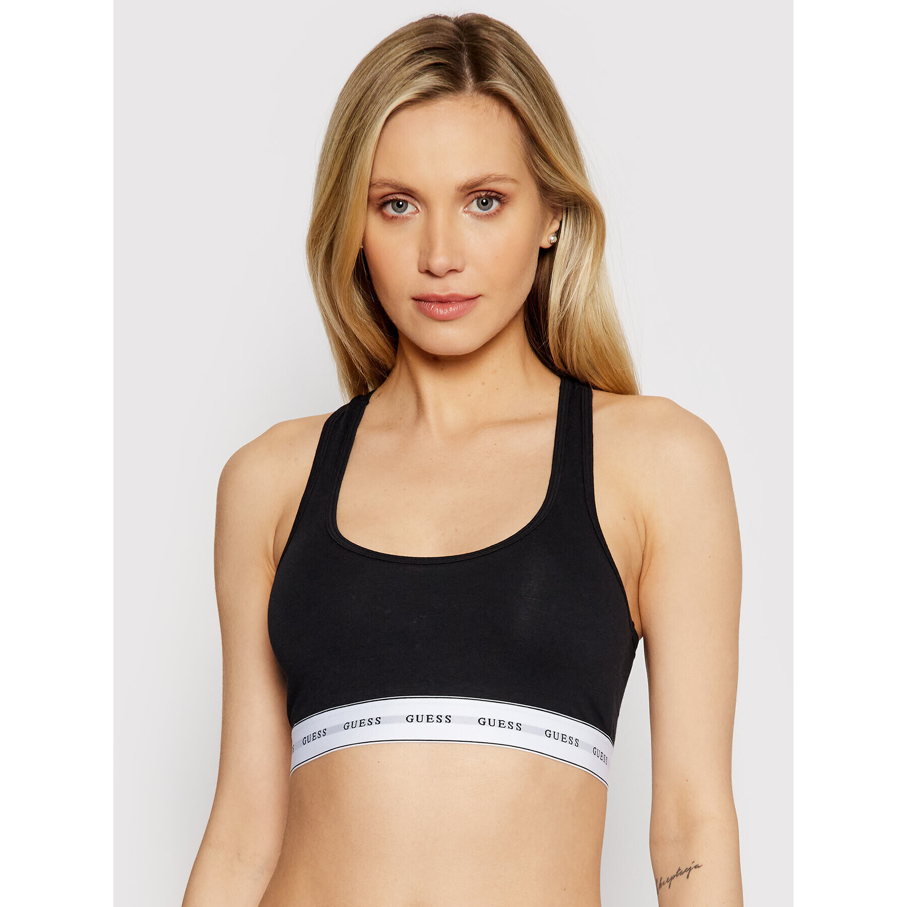 Guess Sutien top O97C01 JR04P Negru - Pled.ro