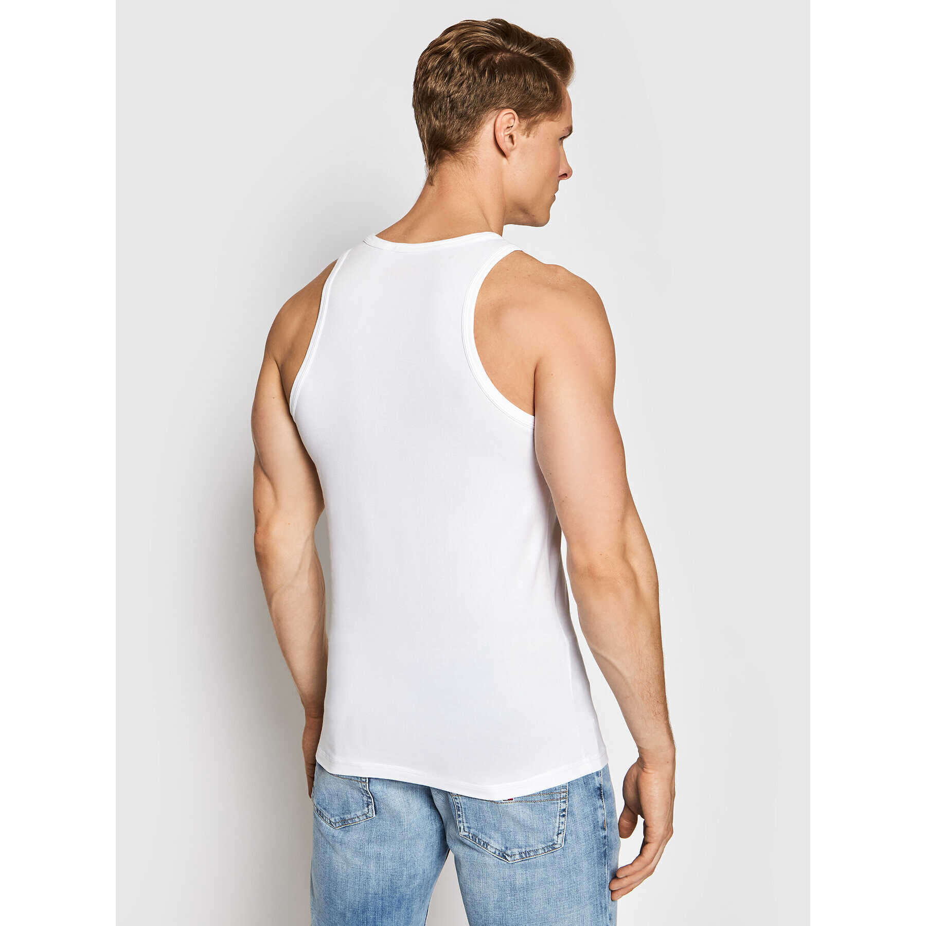 Guess Tank top U97M02 JR003 Alb Regular Fit - Pled.ro