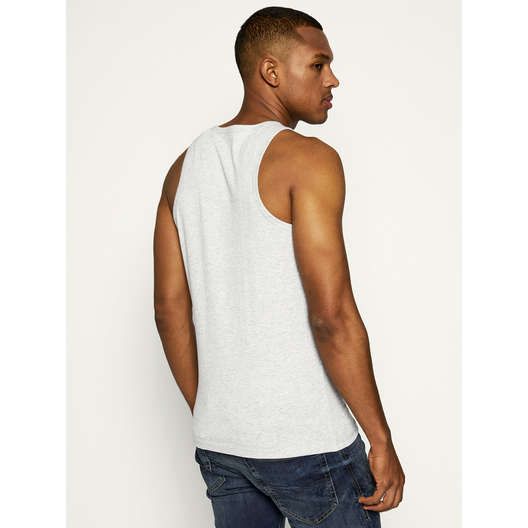 Guess Tank top U97M02 JR003 Gri Slim Fit - Pled.ro