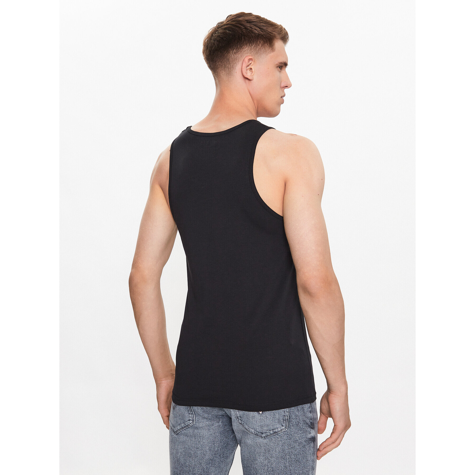 Guess Tank top U97M02 K6YW1 Negru Regular Fit - Pled.ro