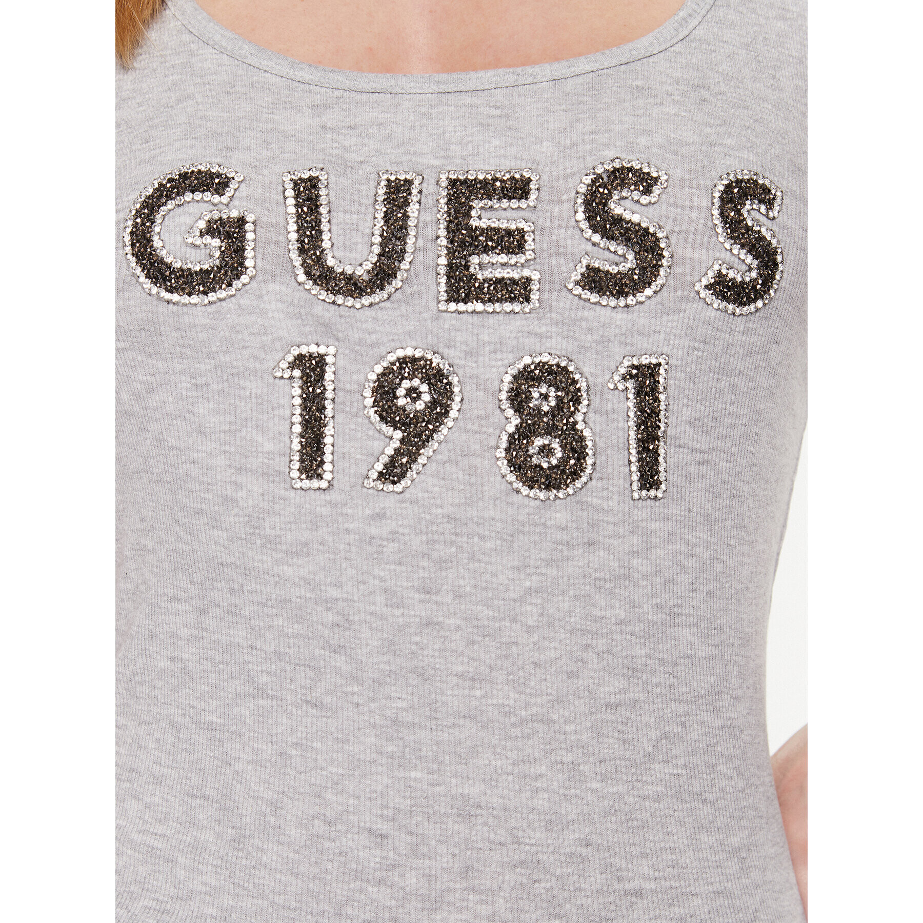 Guess Top Logo W3RP07 K1814 Gri Slim Fit - Pled.ro