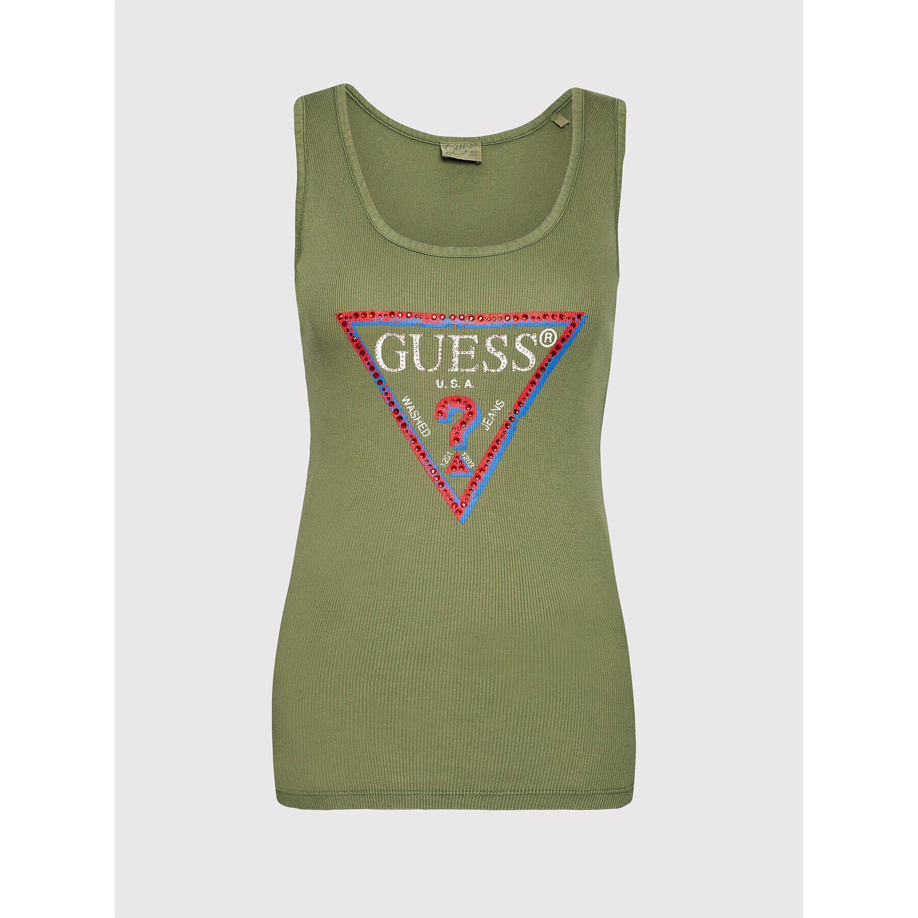 Guess Top Olympia W1YP49 K1811 Verde Slim Fit - Pled.ro