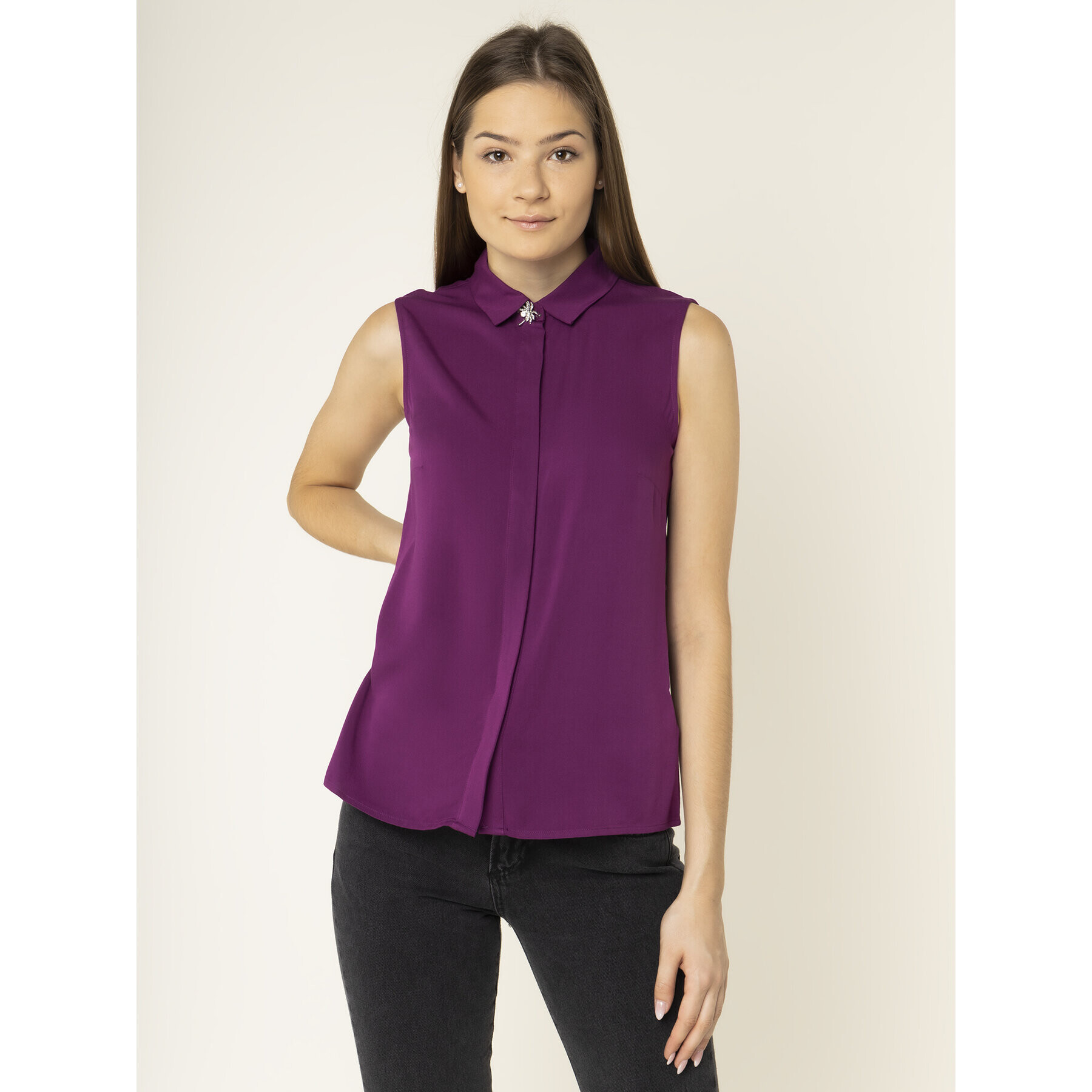 Guess Top Sl Madinah W01H84 WC9Z0 Violet Regular Fit - Pled.ro