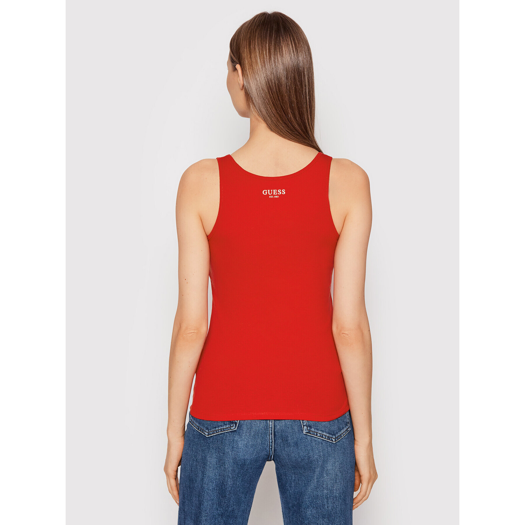 Guess Top W2RP00 K1811 Roșu Slim Fit - Pled.ro