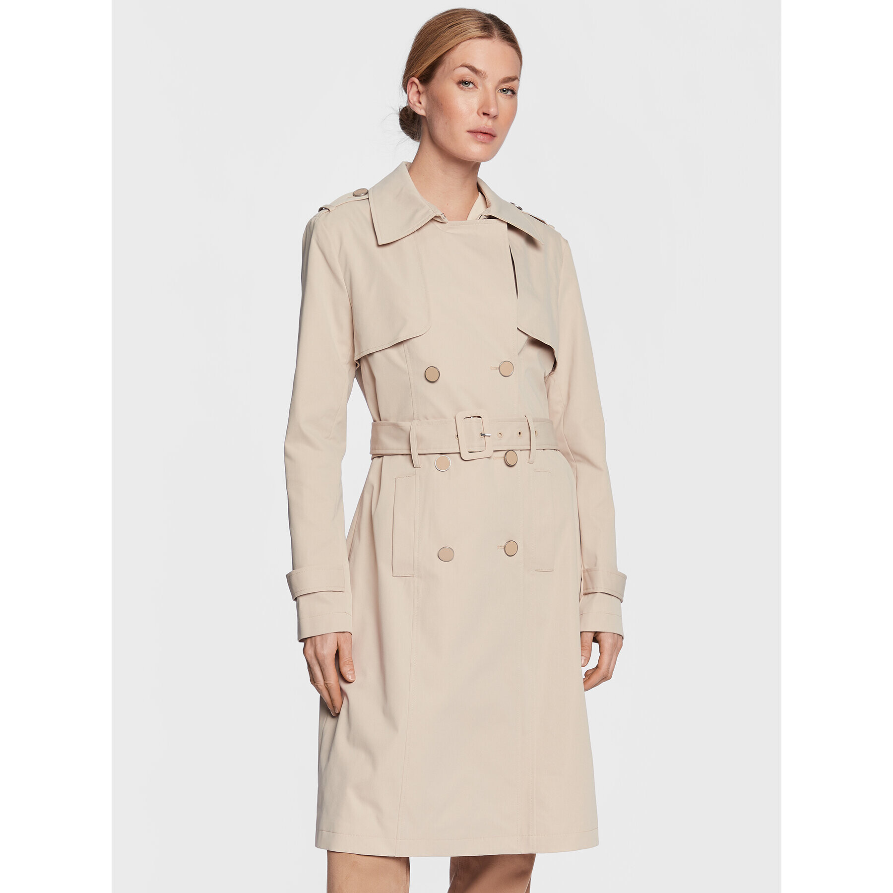 Guess Trench Felicia W3RL20 WF5Z2 Bej Regular Fit - Pled.ro