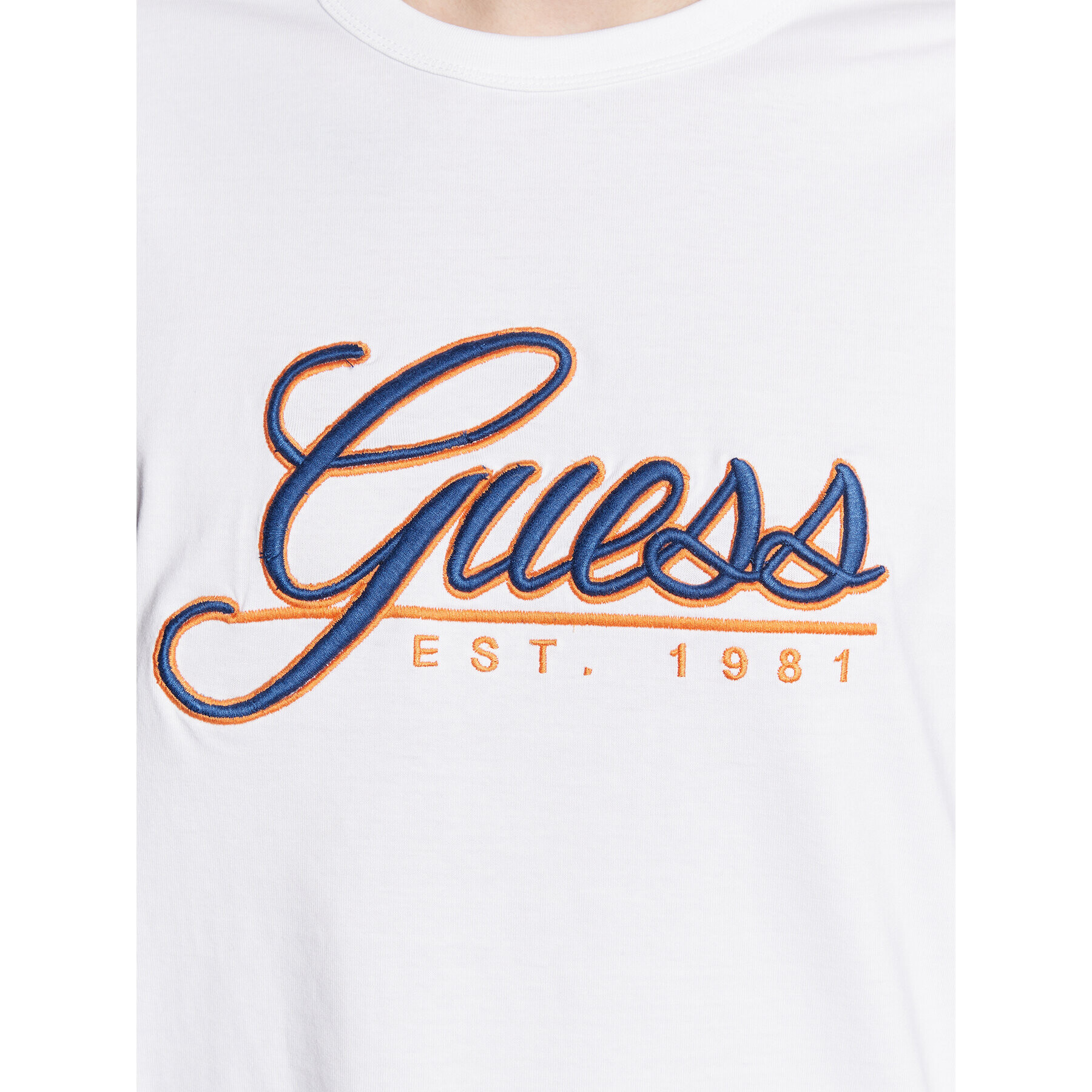 Guess Tricou 3D Embro M3GI25 K8FQ4 Alb Regular Fit - Pled.ro