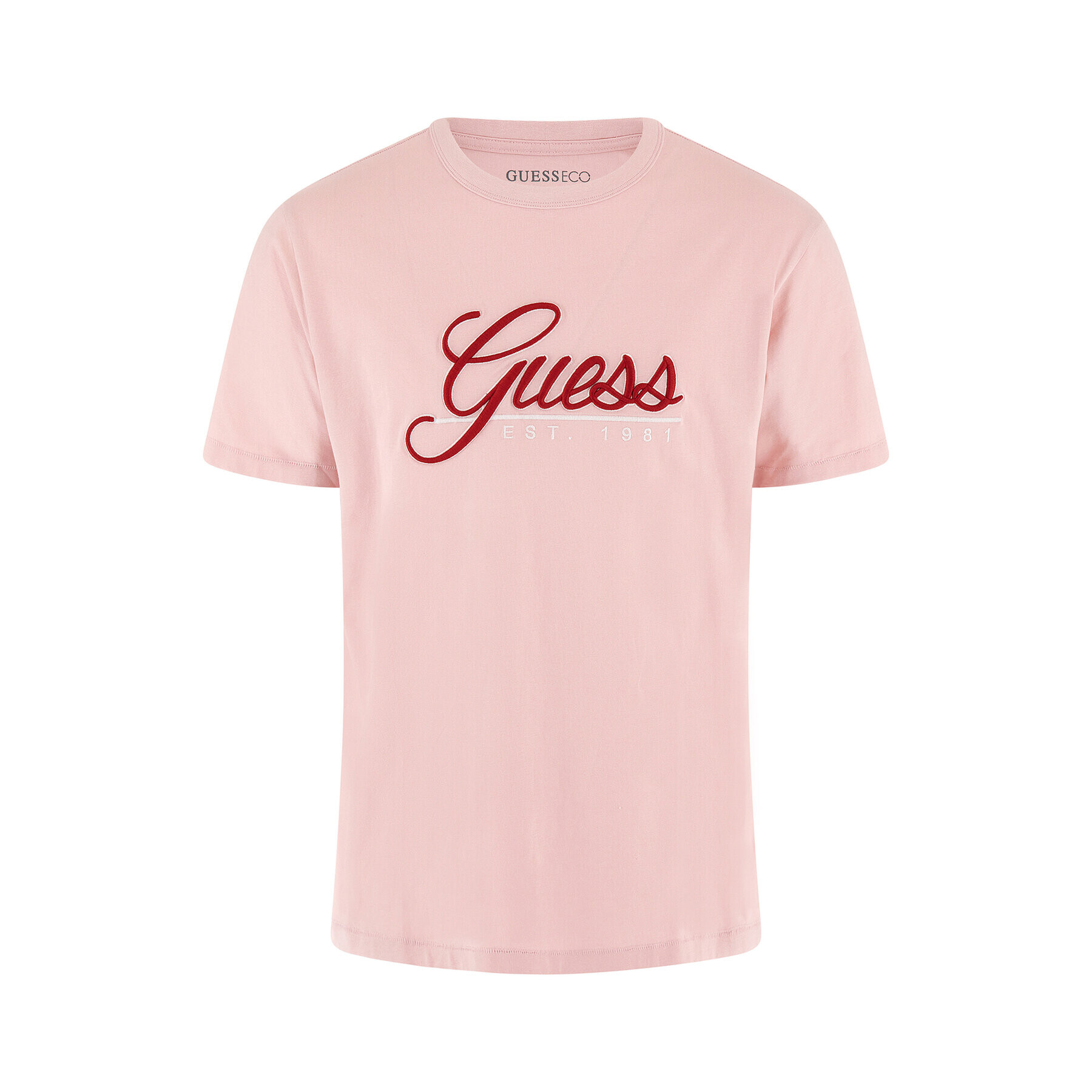 Guess Tricou 3D Embro M3GI25 K8FQ4 Roz Regular Fit - Pled.ro