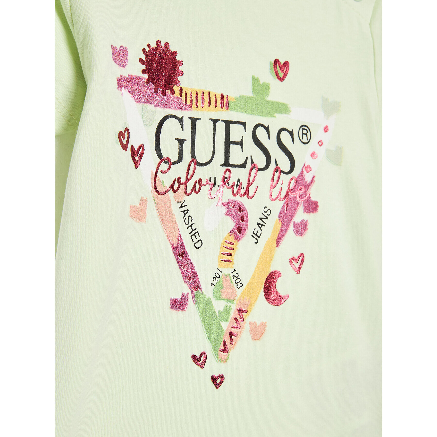 Guess Tricou A3GI00 K6YW3 Verde Regular Fit - Pled.ro