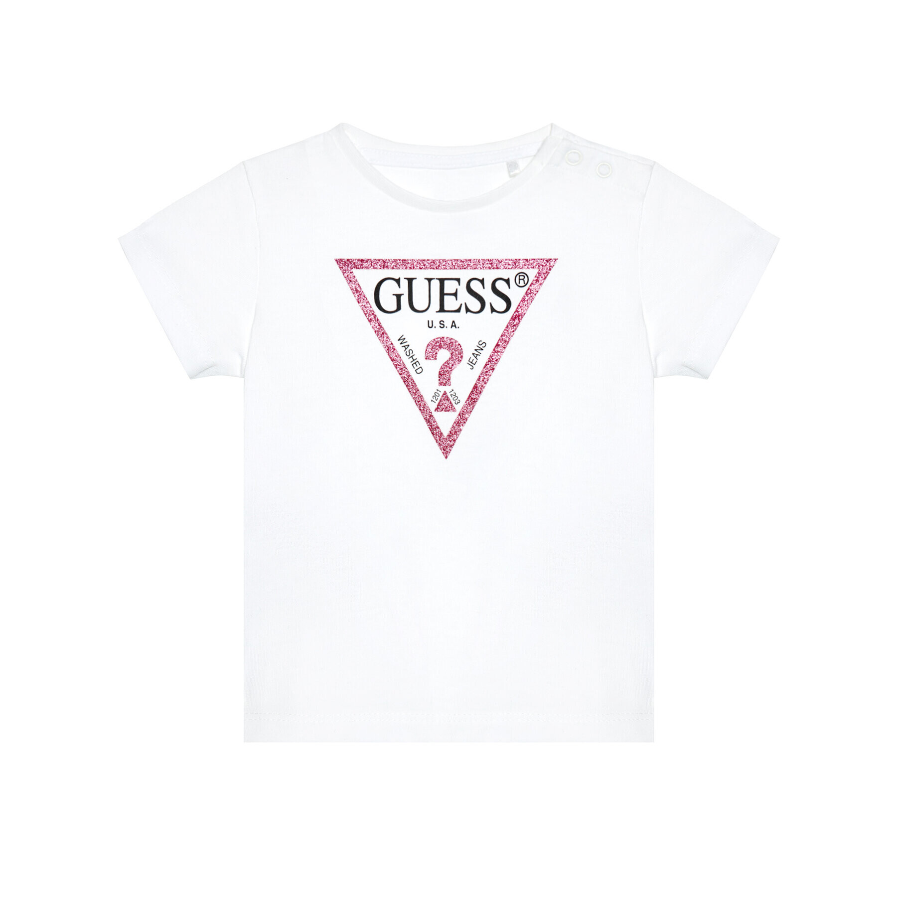 Guess Tricou A91I16 K5M20 Alb Regular Fit - Pled.ro