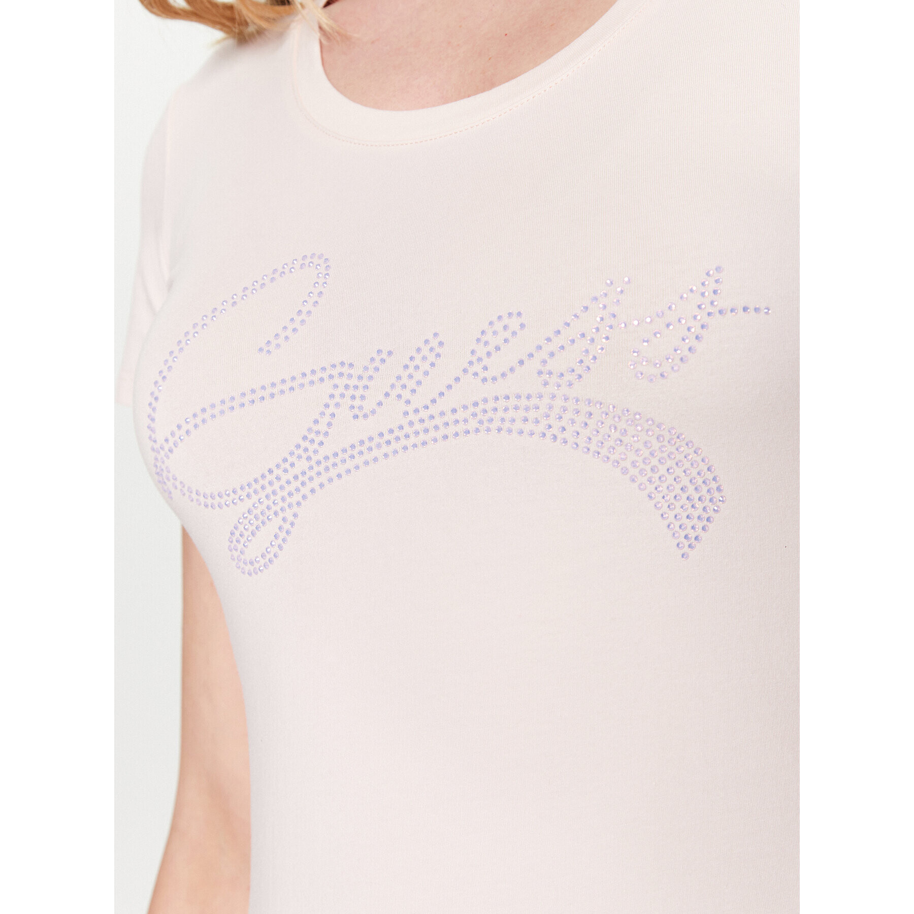 Guess Tricou Adelina W3RI14 J1314 Roz Slim Fit - Pled.ro