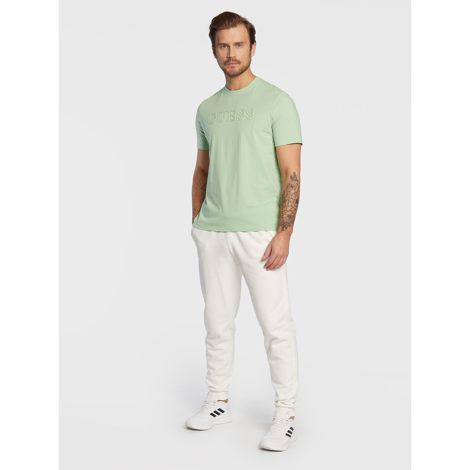 Guess Tricou Alphy Z2YI11 J1311 Verde Regular Fit - Pled.ro