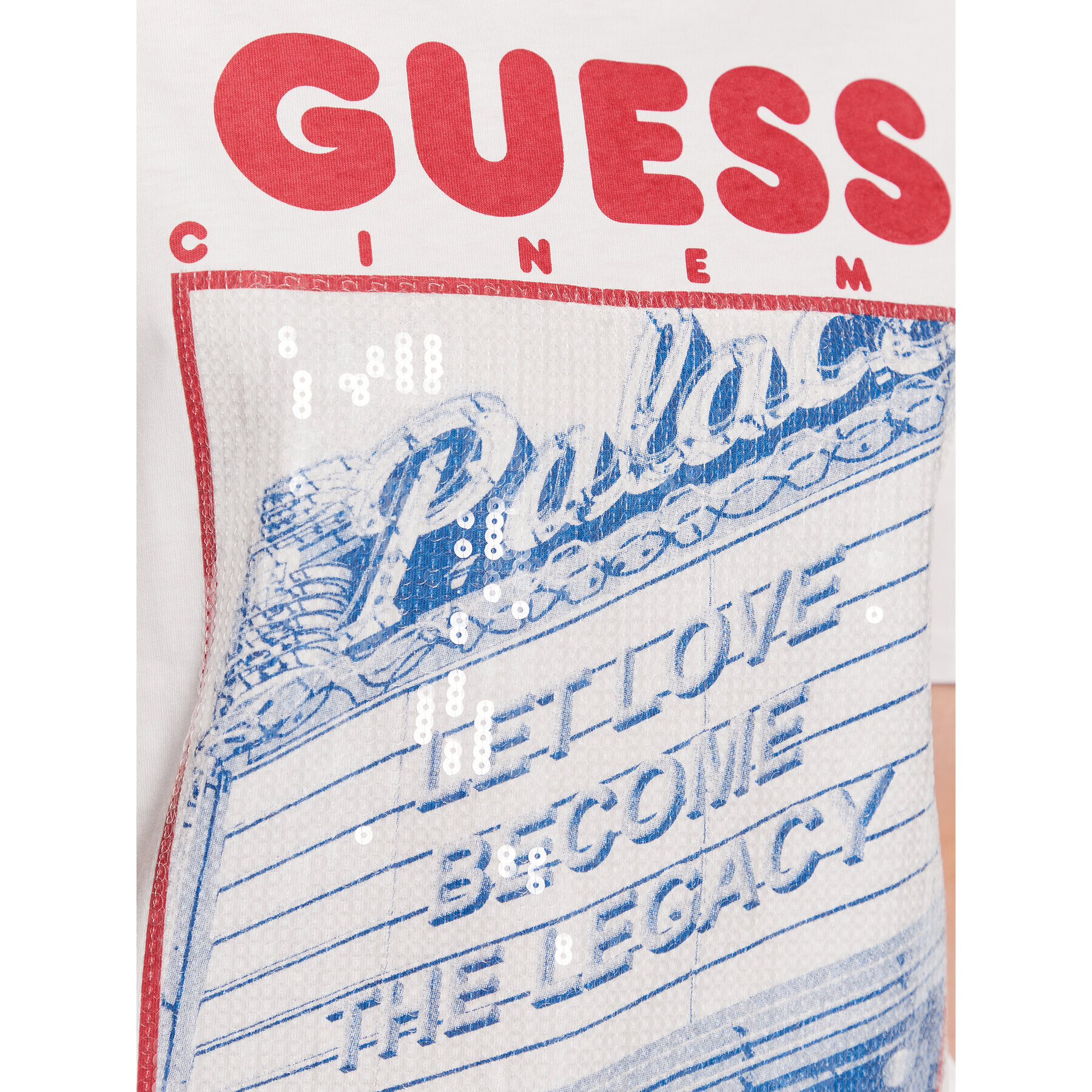 Guess Tricou Amanda W3RI34 I3Z14 Alb Boxy Fit - Pled.ro