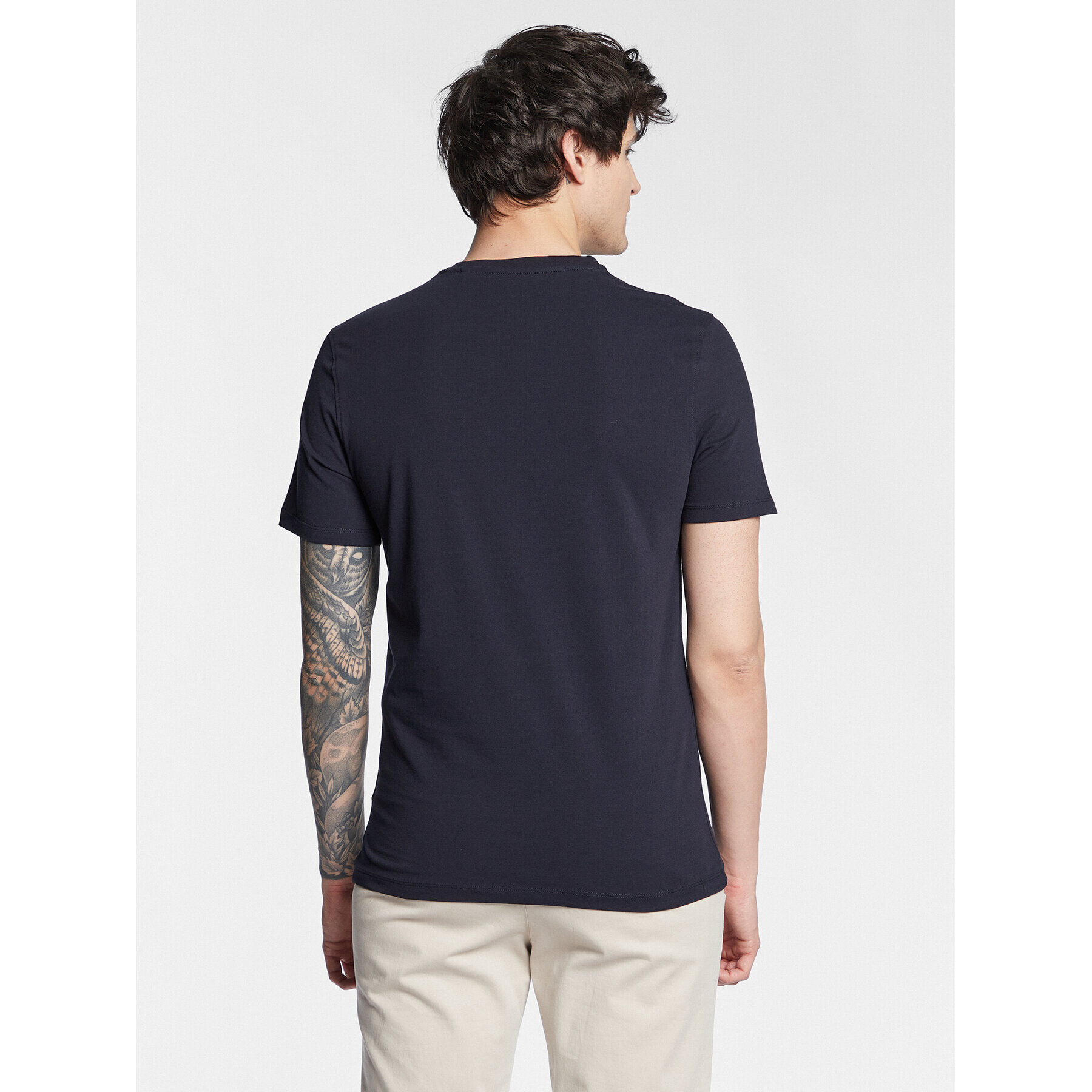 Guess Tricou Basic M3GI70 KBMS0 Bleumarin Slim Fit - Pled.ro