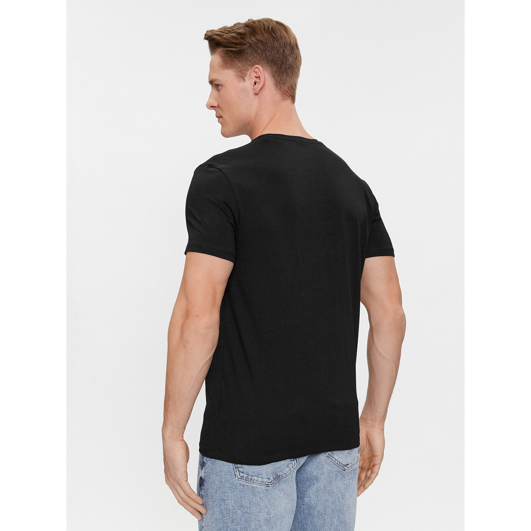 Guess Tricou Caleb U97M00 KCD31 Negru Slim Fit - Pled.ro