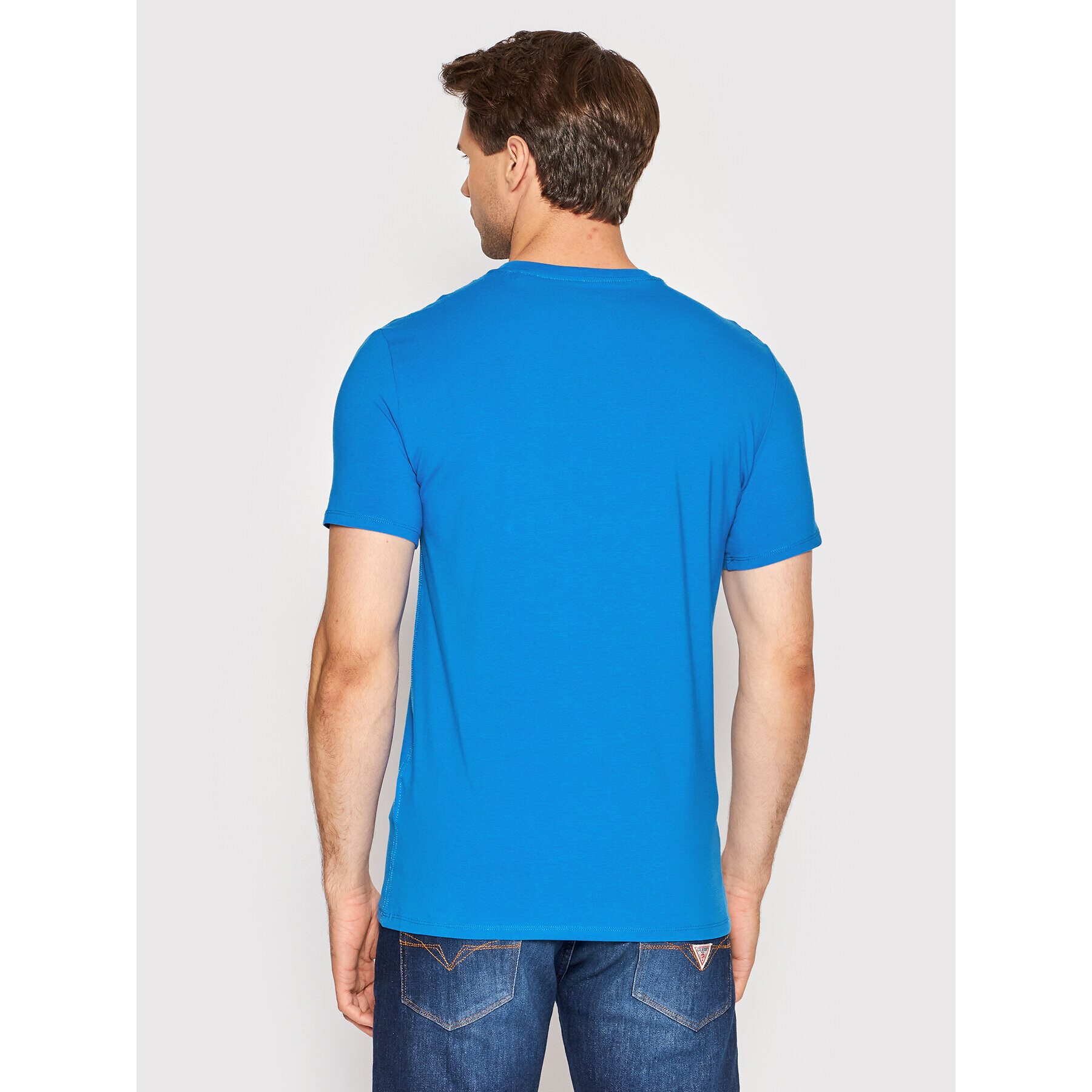 Guess Tricou Core M2YI24 J1311 Albastru Super Slim Fit - Pled.ro