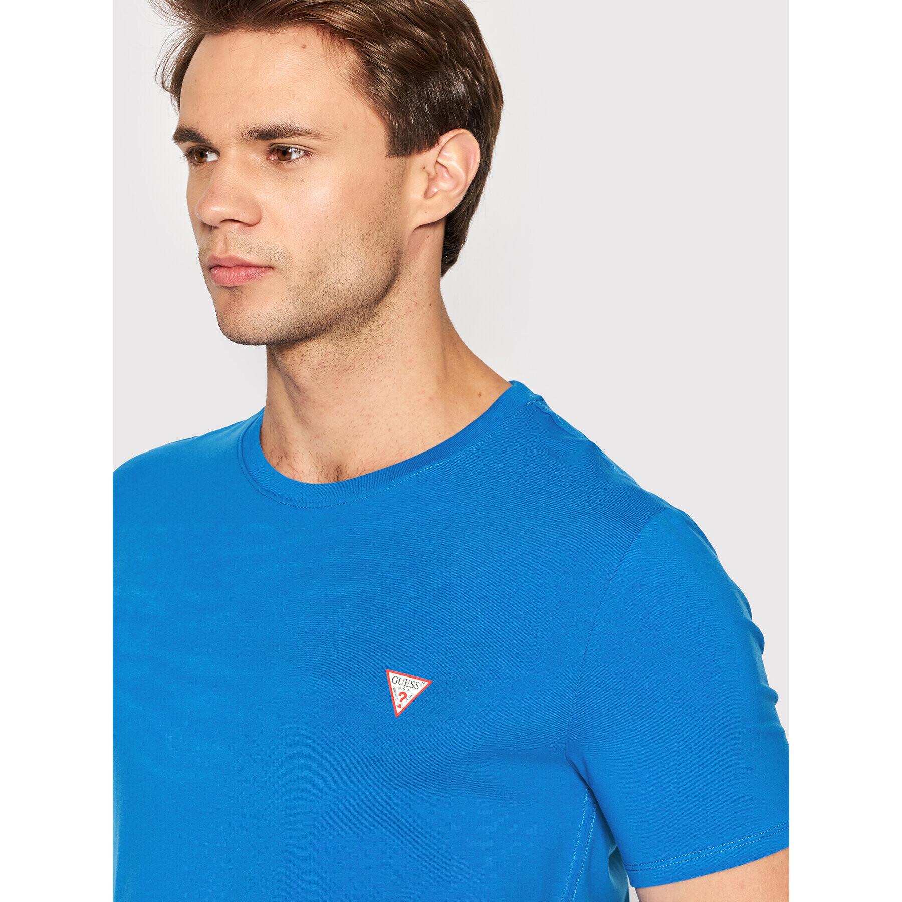 Guess Tricou Core M2YI24 J1311 Albastru Super Slim Fit - Pled.ro