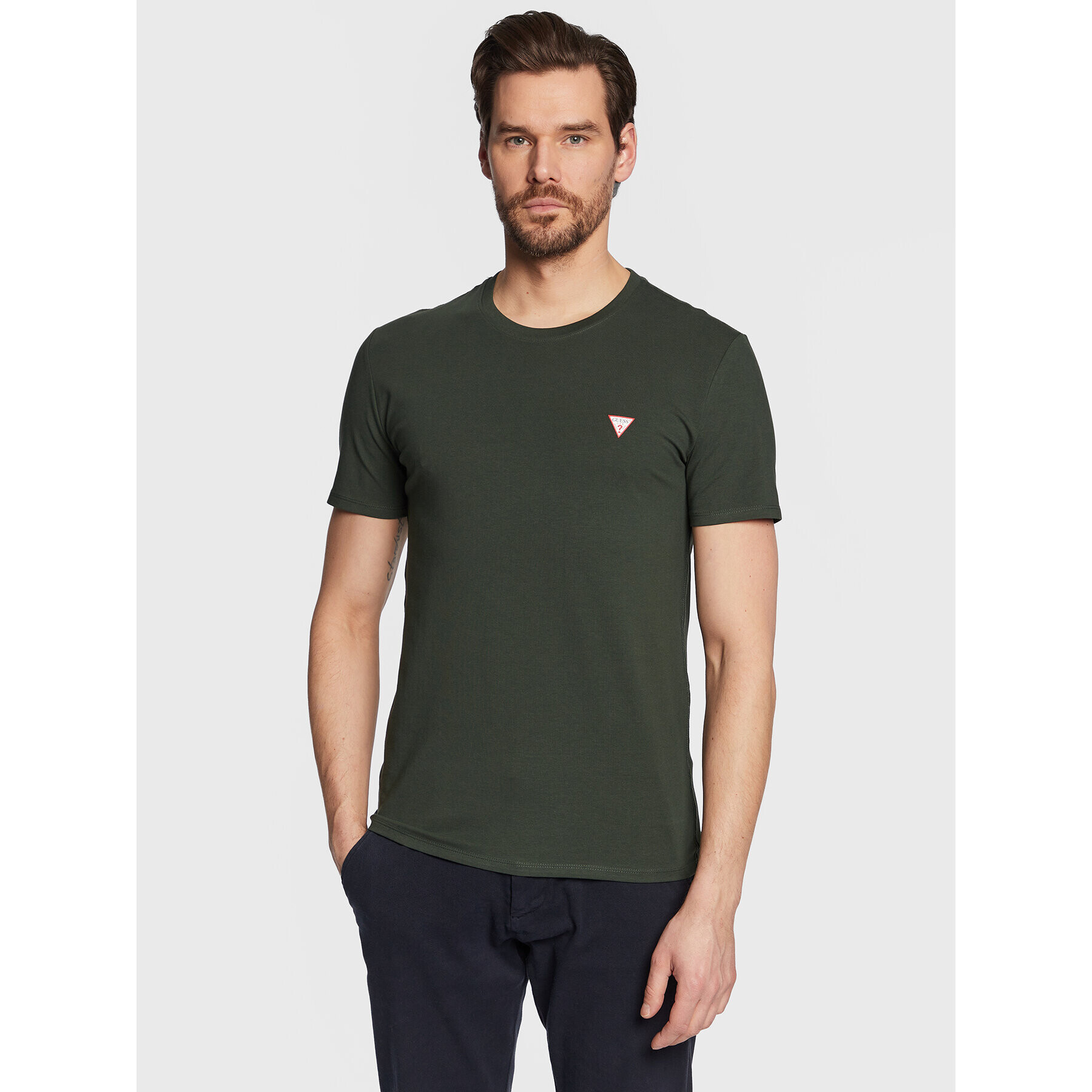 Guess Tricou Core M2YI24 J1311 Verde Slim Fit - Pled.ro