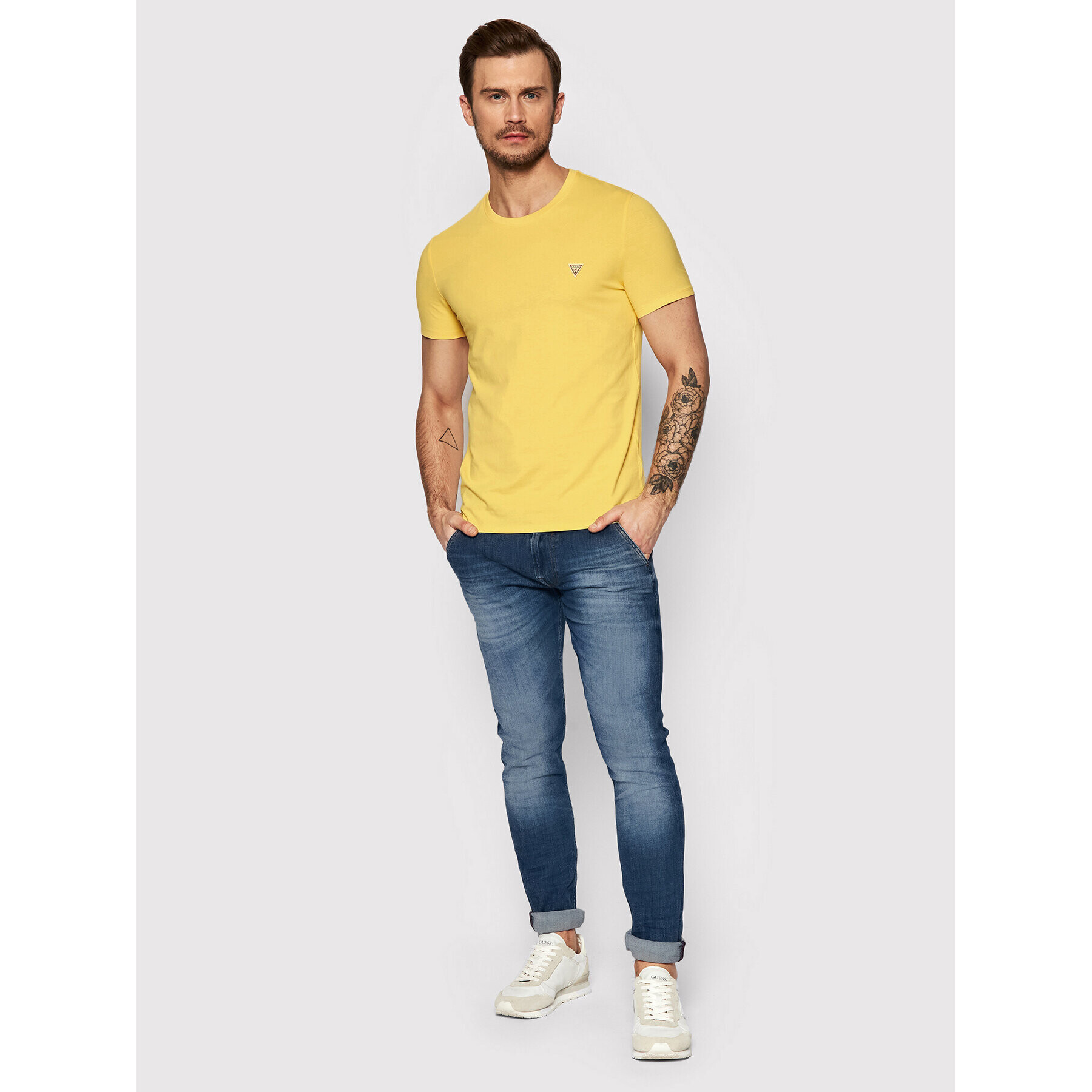 Guess Tricou Core Tee M1RI24 J1311 Galben Super Slim Fit - Pled.ro