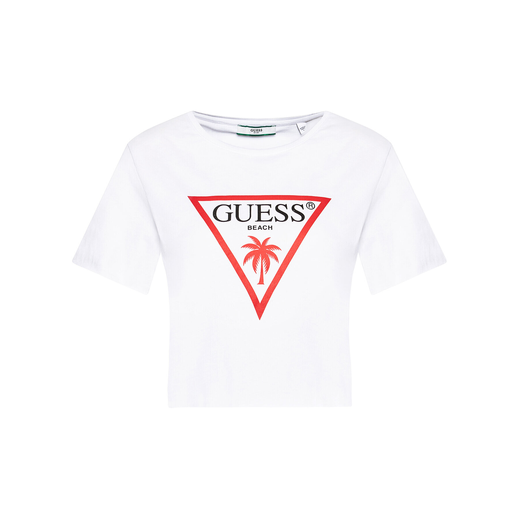 Guess Tricou E02I01 JA911 Alb Regular Fit - Pled.ro