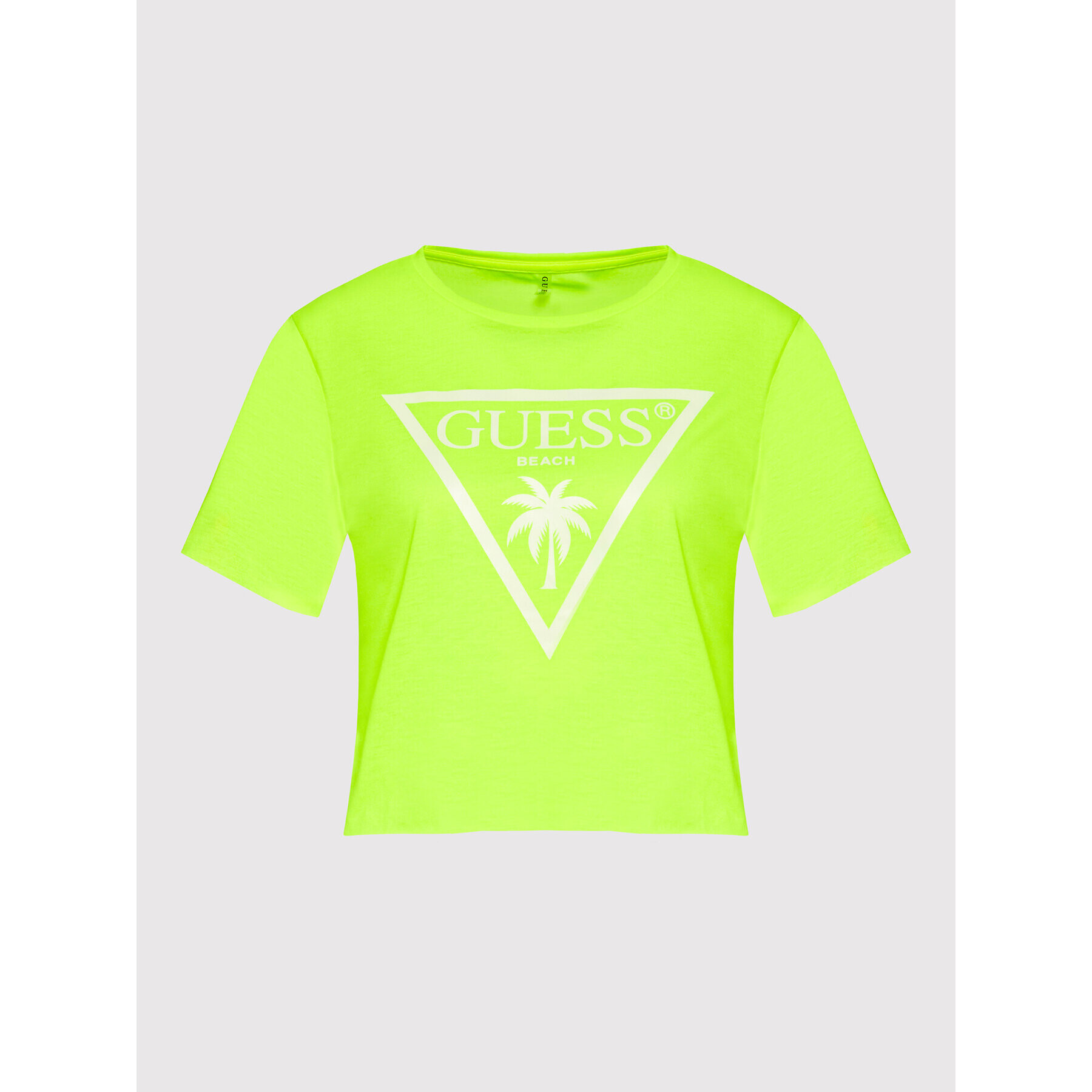 Guess Tricou E02I01 KB9I0 Verde Regular Fit - Pled.ro