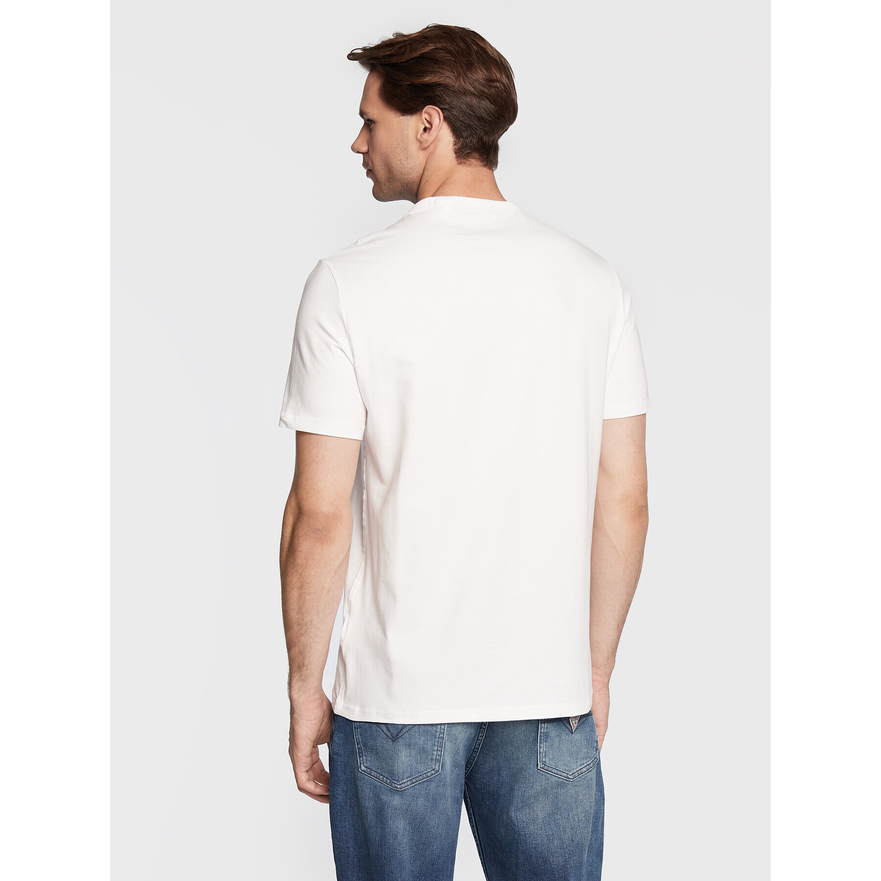 Guess Tricou Eskil M2BI26 J1314 Alb Slim Fit - Pled.ro