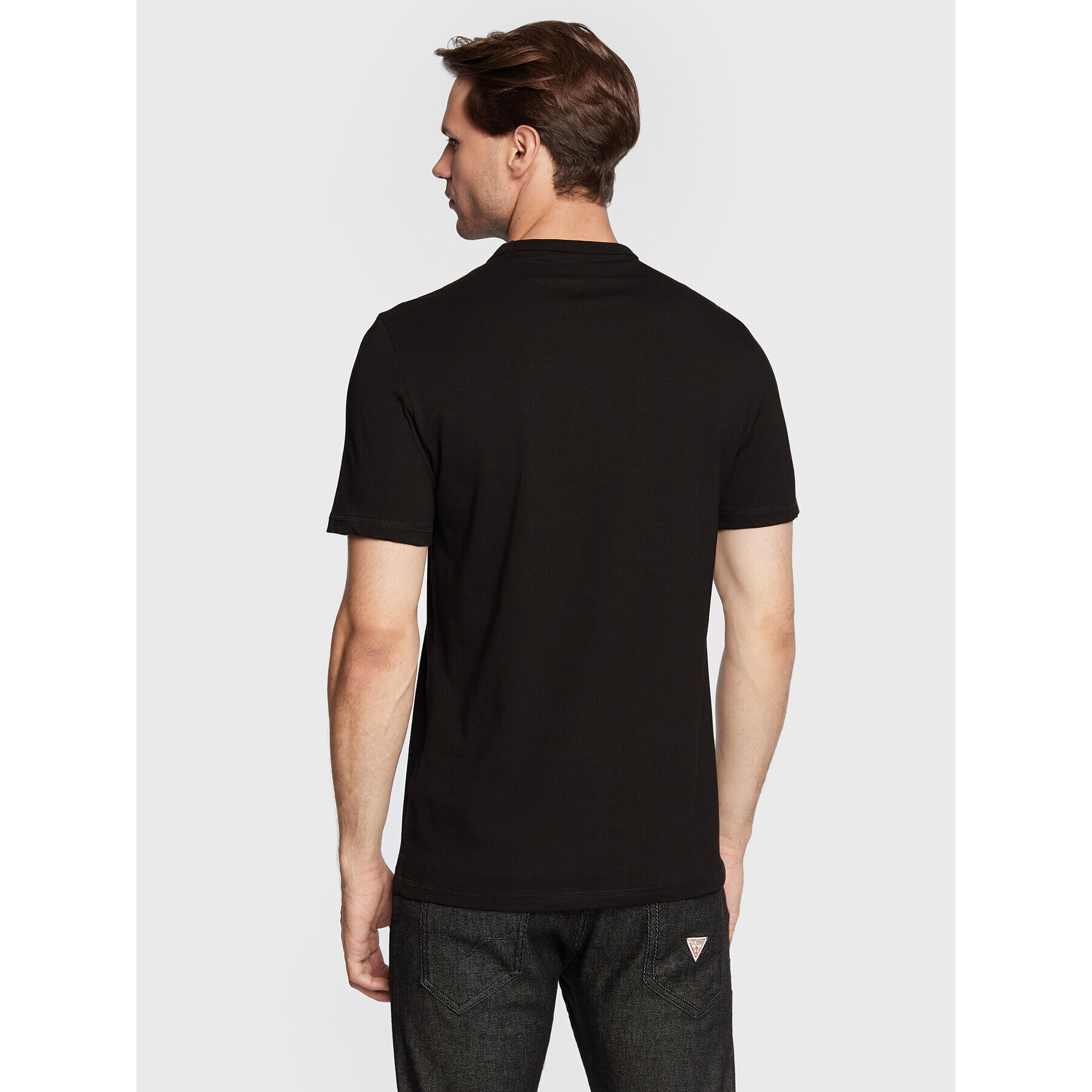 Guess Tricou Eskil M2BI26 J1314 Negru Slim Fit - Pled.ro