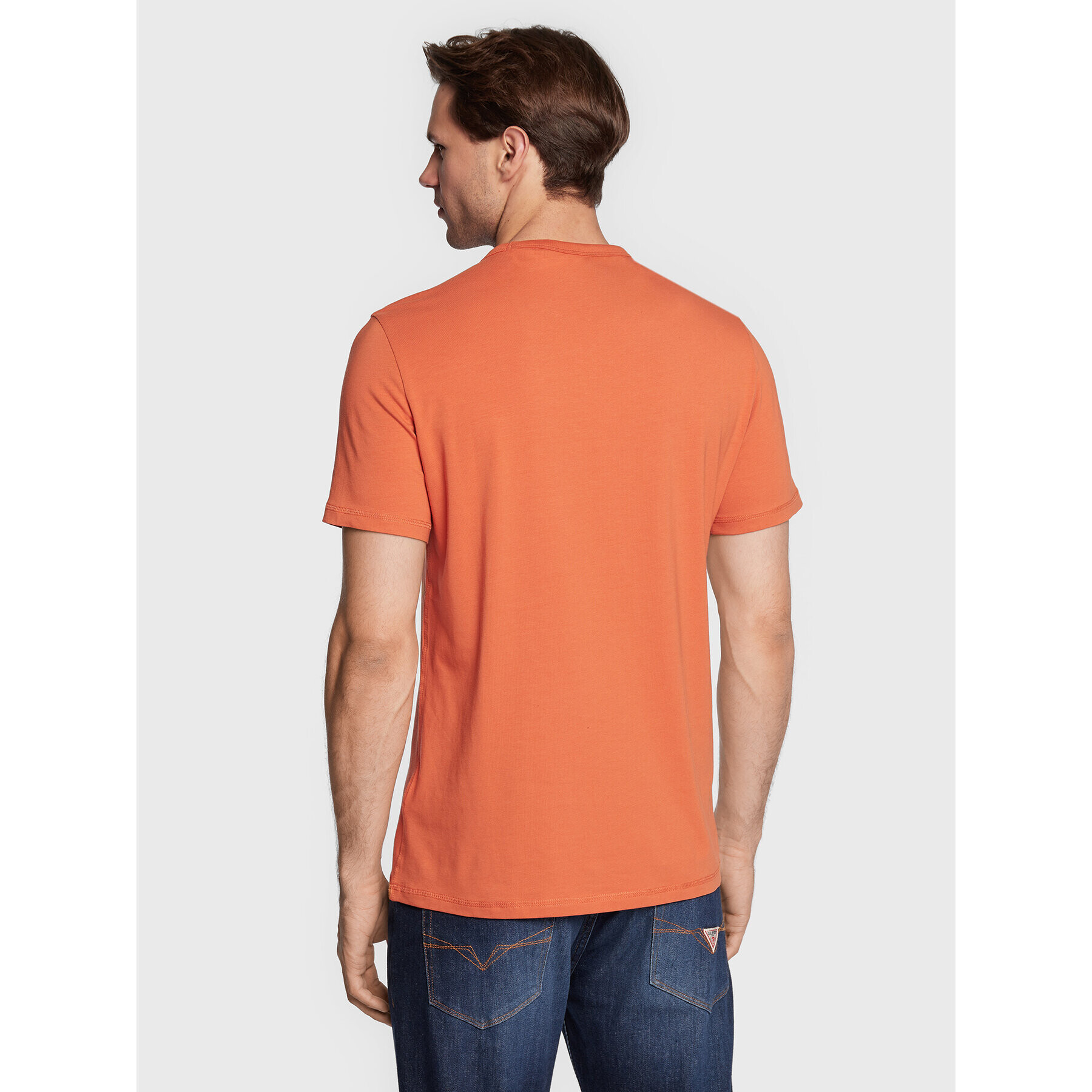 Guess Tricou Eskil M2BI26 J1314 Portocaliu Slim Fit - Pled.ro