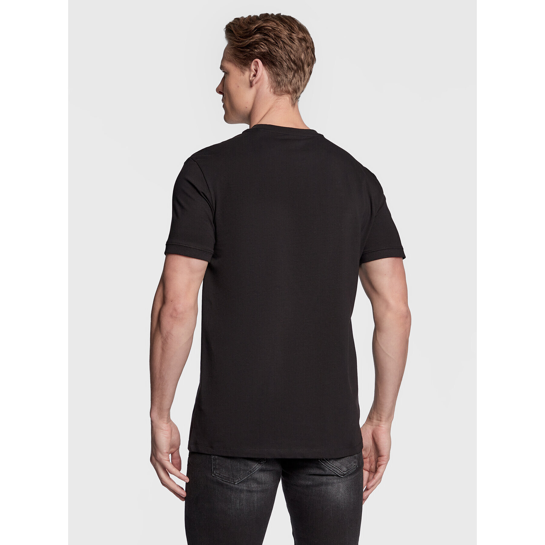 Guess Tricou Ezra Z3RI09 J1314 Negru Slim Fit - Pled.ro