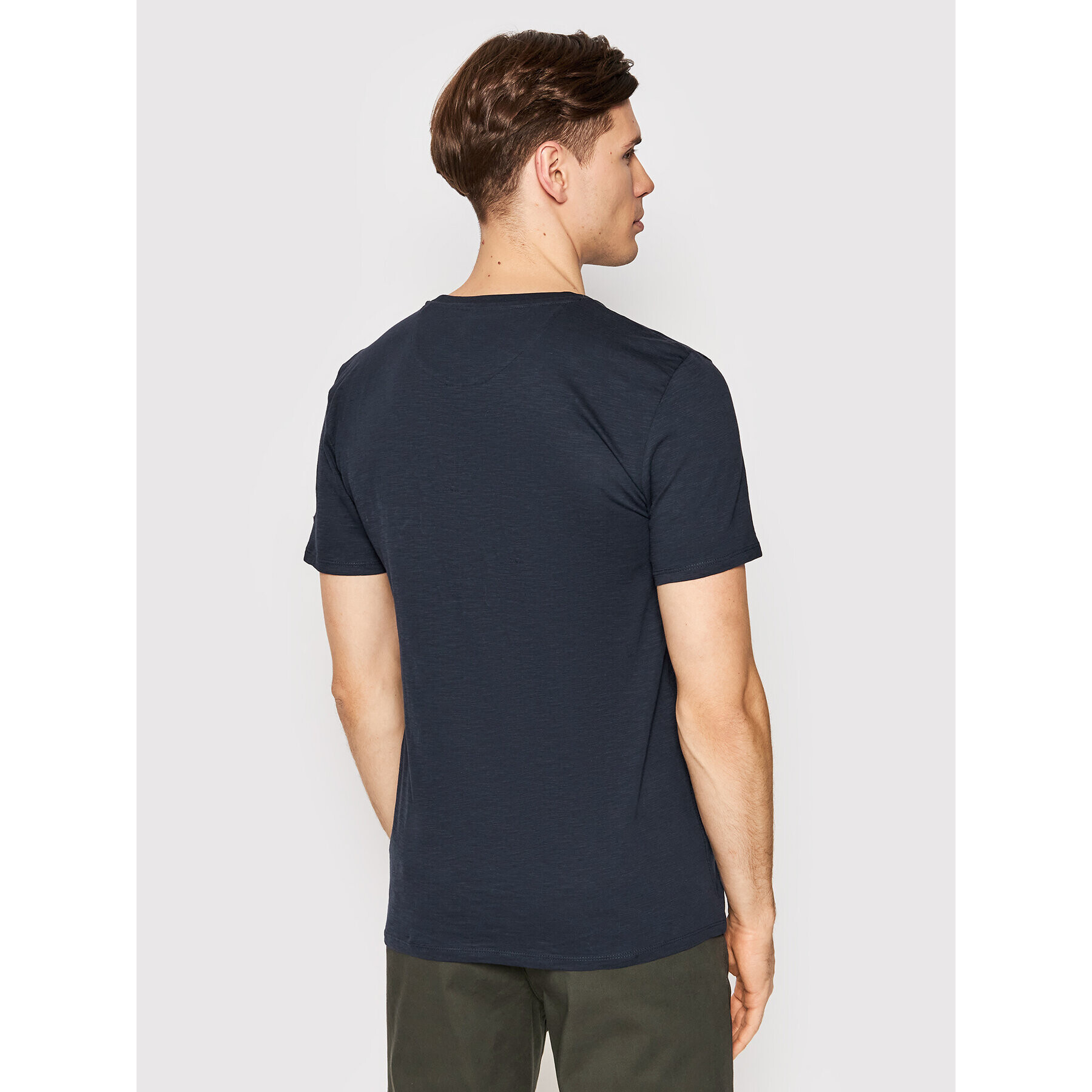 Guess Tricou F2GI02 K6XN1 Bleumarin Slim Fit - Pled.ro