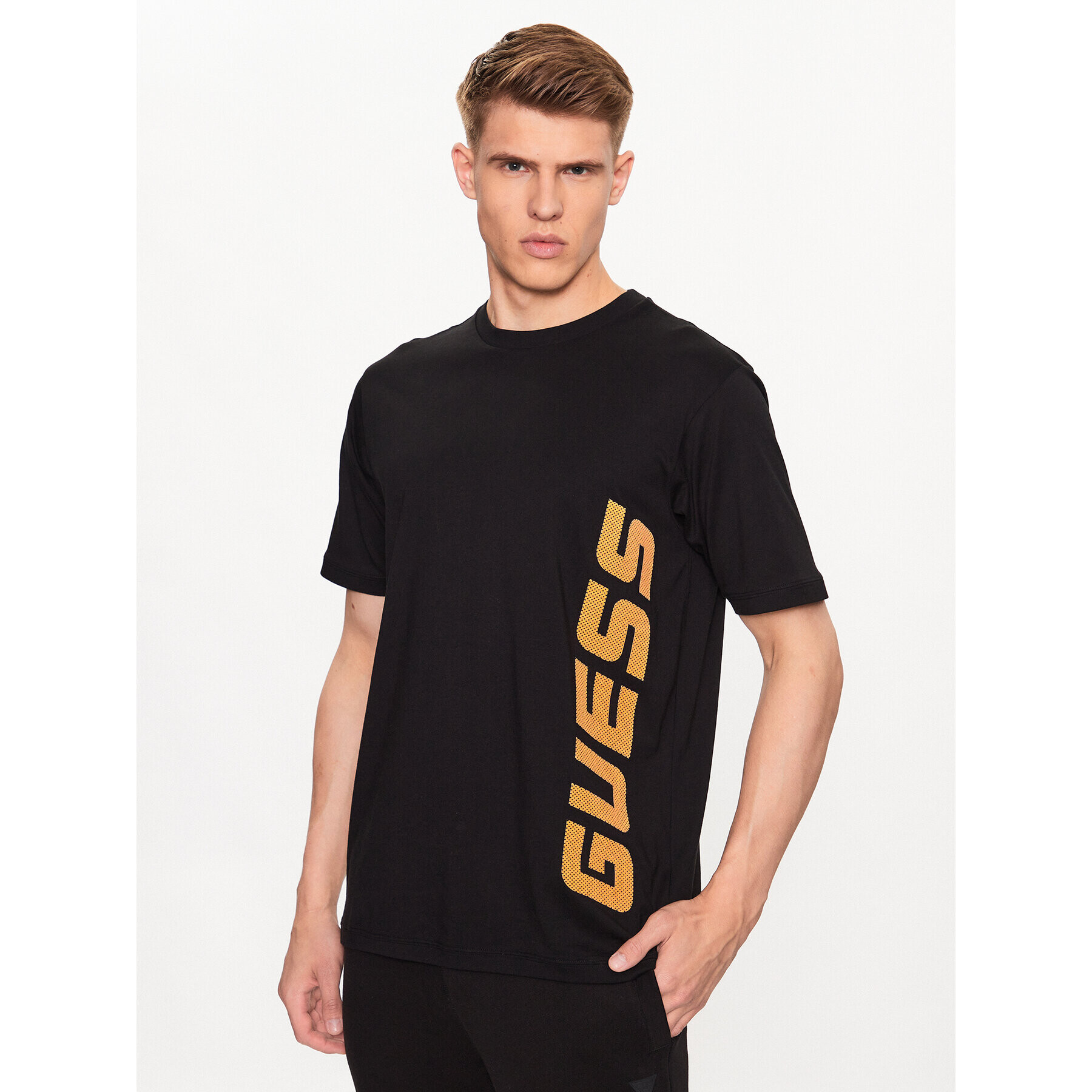 Guess Tricou France Z3YI10 I3Z14 Negru Regular Fit - Pled.ro