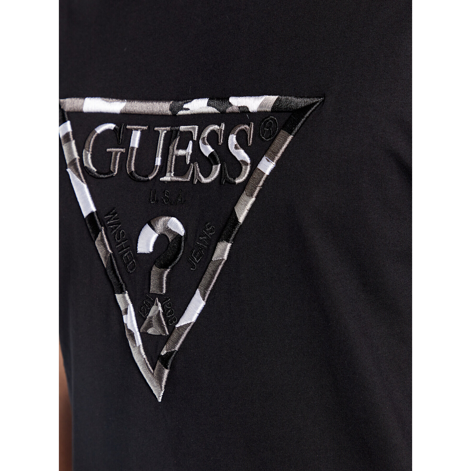 Guess Tricou Gad M2BI33 K8FQ4 Negru Regular Fit - Pled.ro