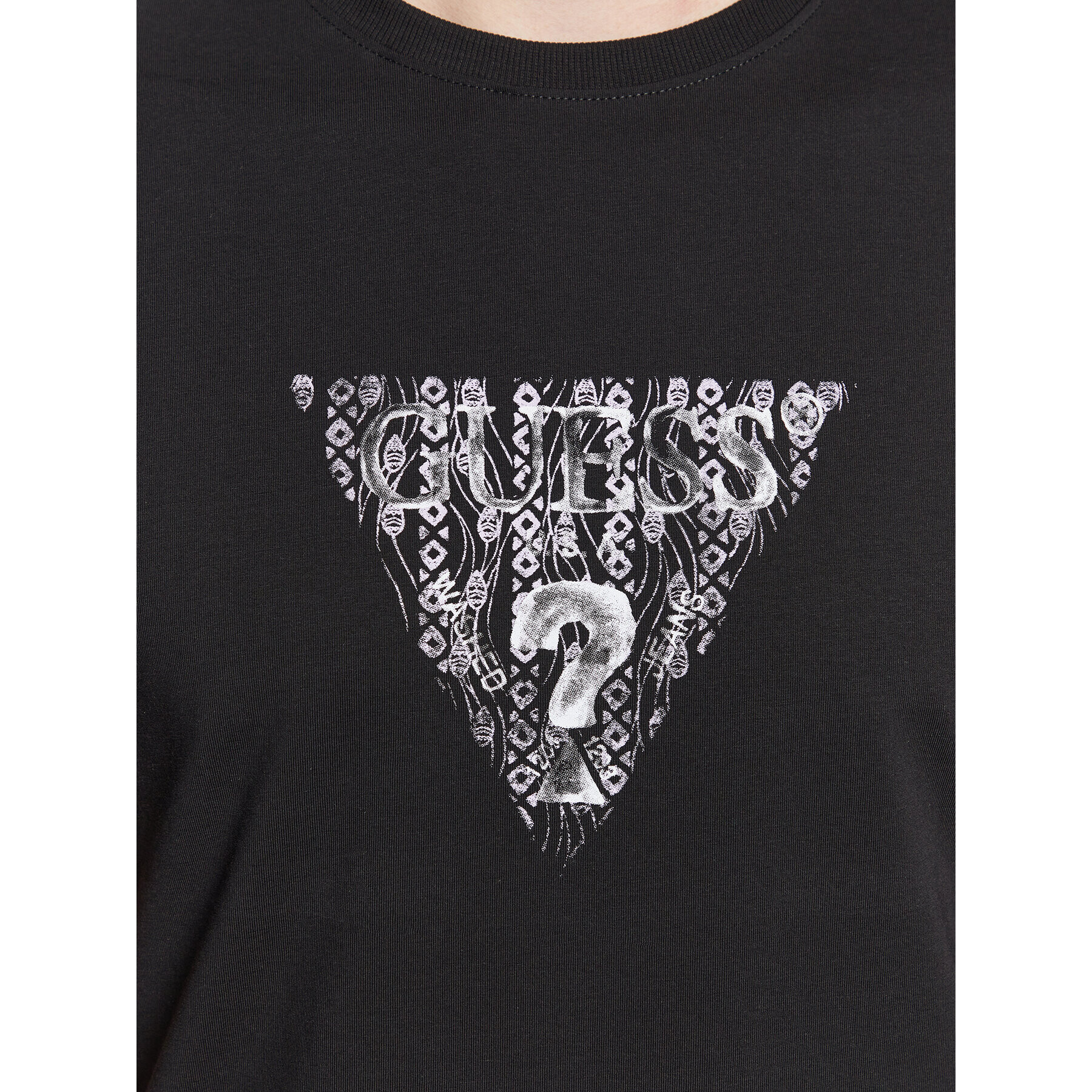 Guess Tricou Geo Triangle M3GI23 J1314 Negru Slim Fit - Pled.ro