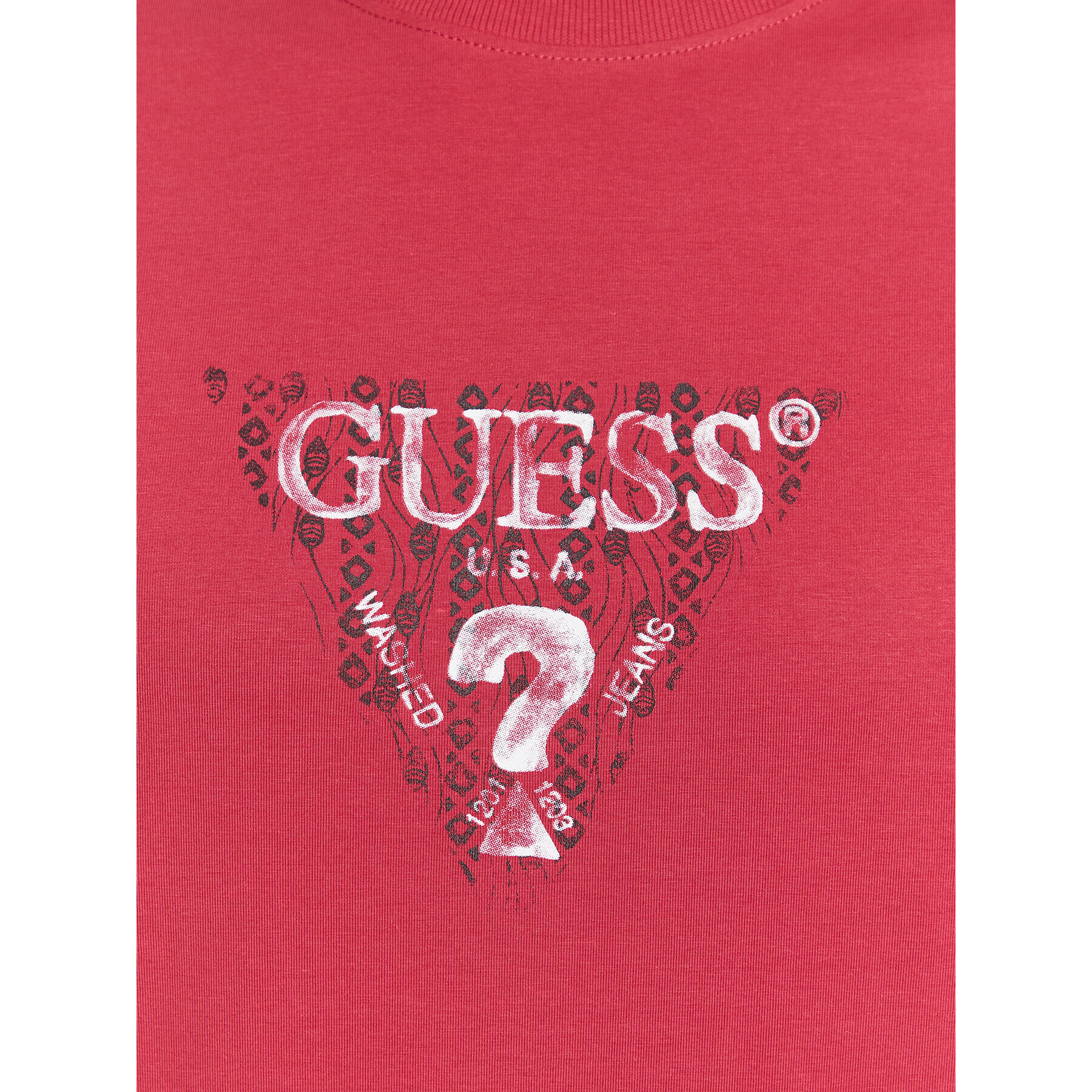 Guess Tricou Geo Triangle M3GI23 J1314 Vișiniu Slim Fit - Pled.ro