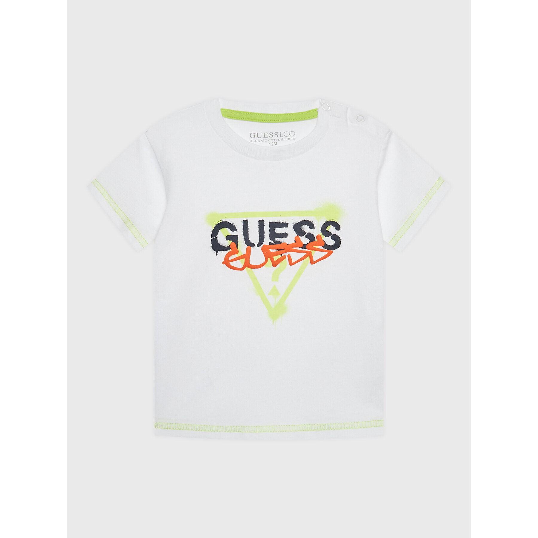 Guess Tricou I3RI02 K8HM0 Alb Regular Fit - Pled.ro