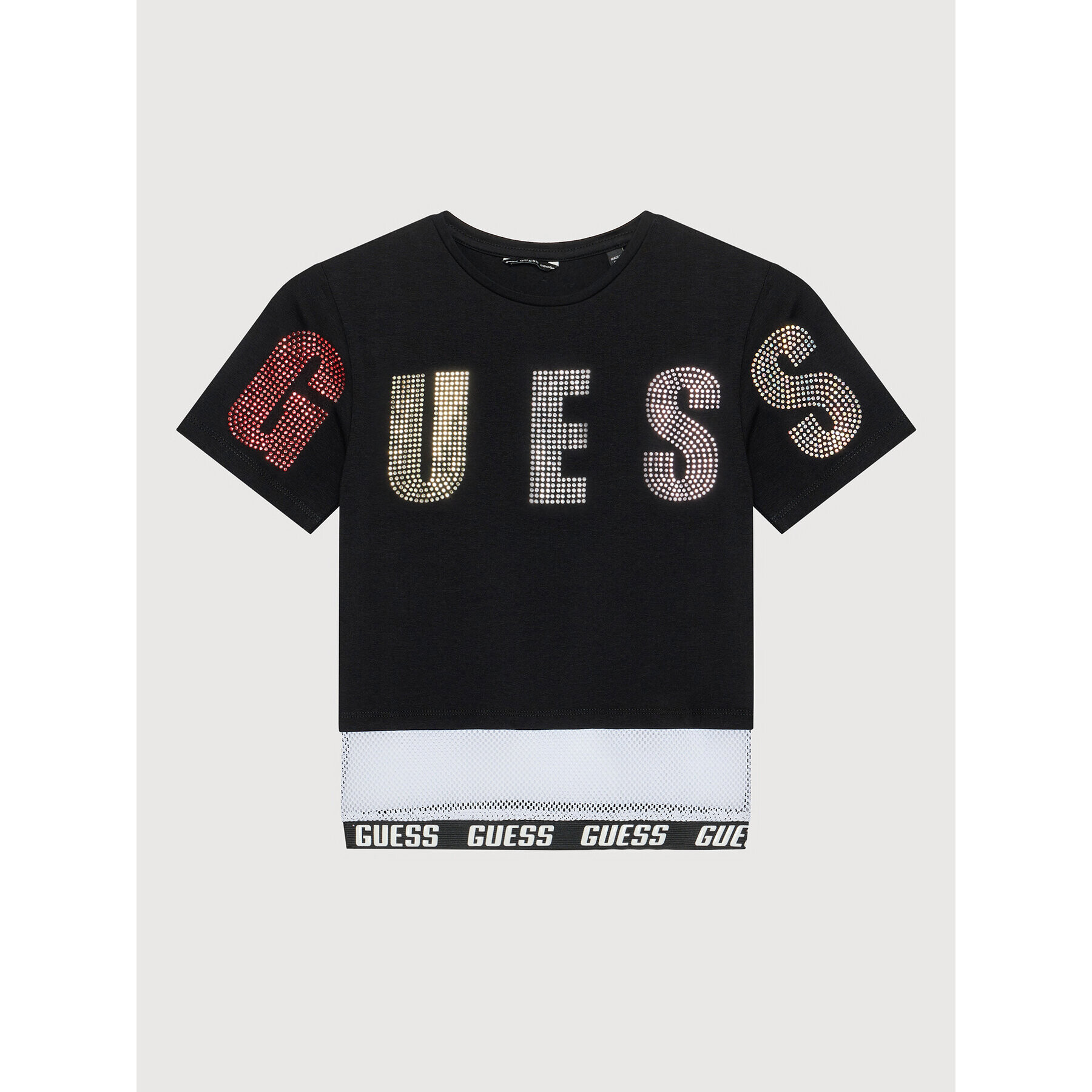 Guess Tricou J1YI04 K6YW1 Negru Regular Fit - Pled.ro