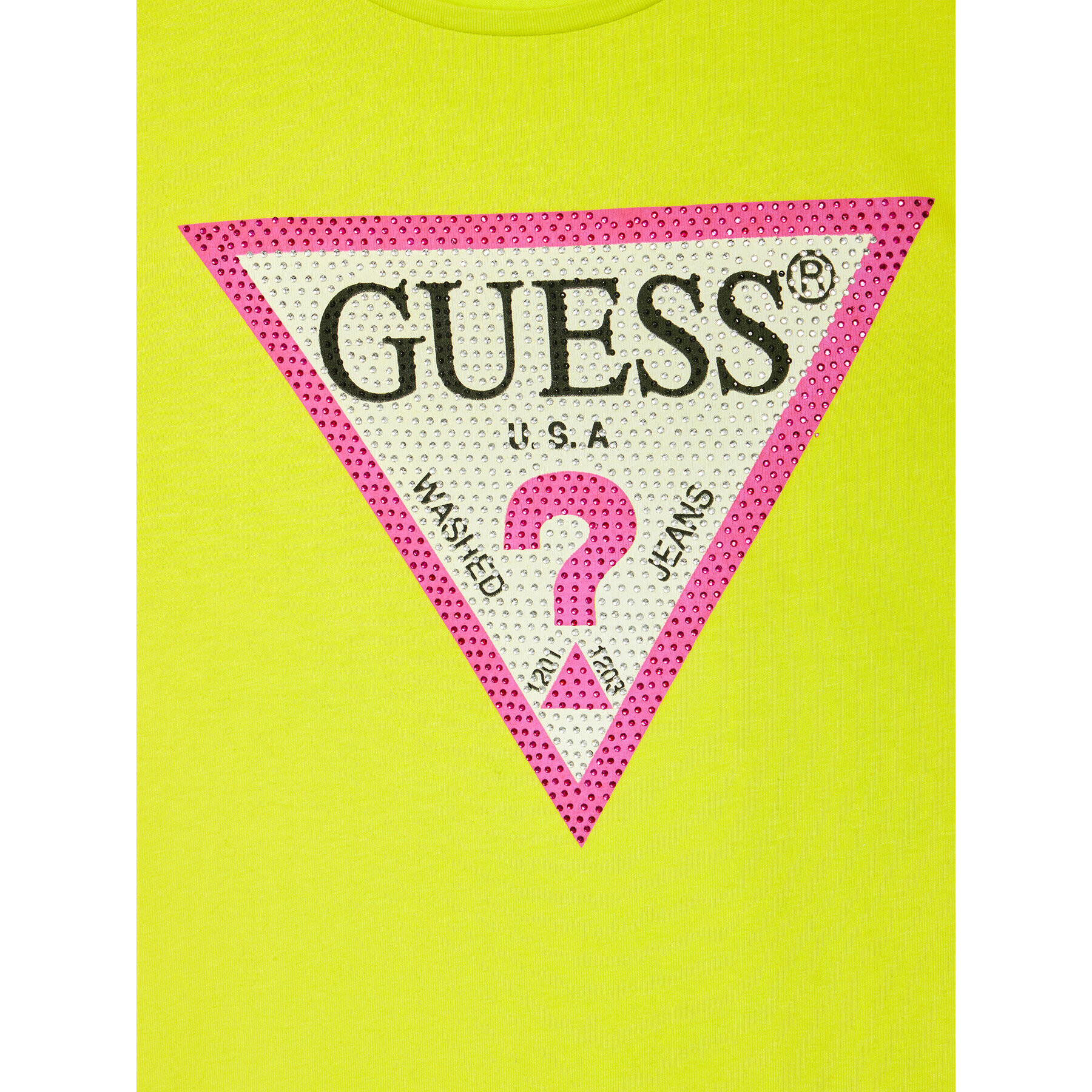 Guess Tricou J1YI35 K6YW1 Verde Regular Fit - Pled.ro