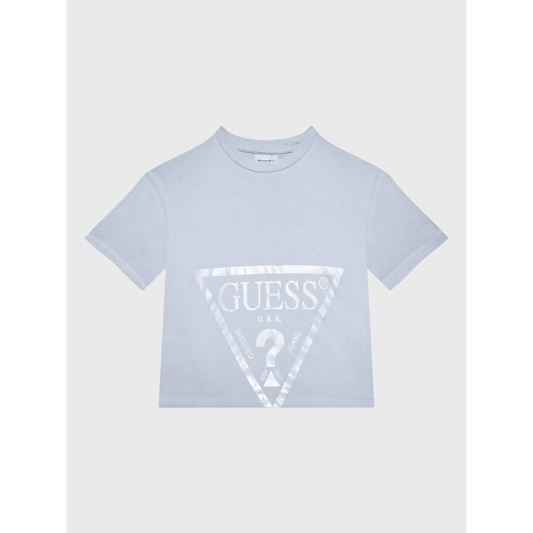 Guess Tricou J2BI41 K8HM0 Albastru Cropped Fit - Pled.ro