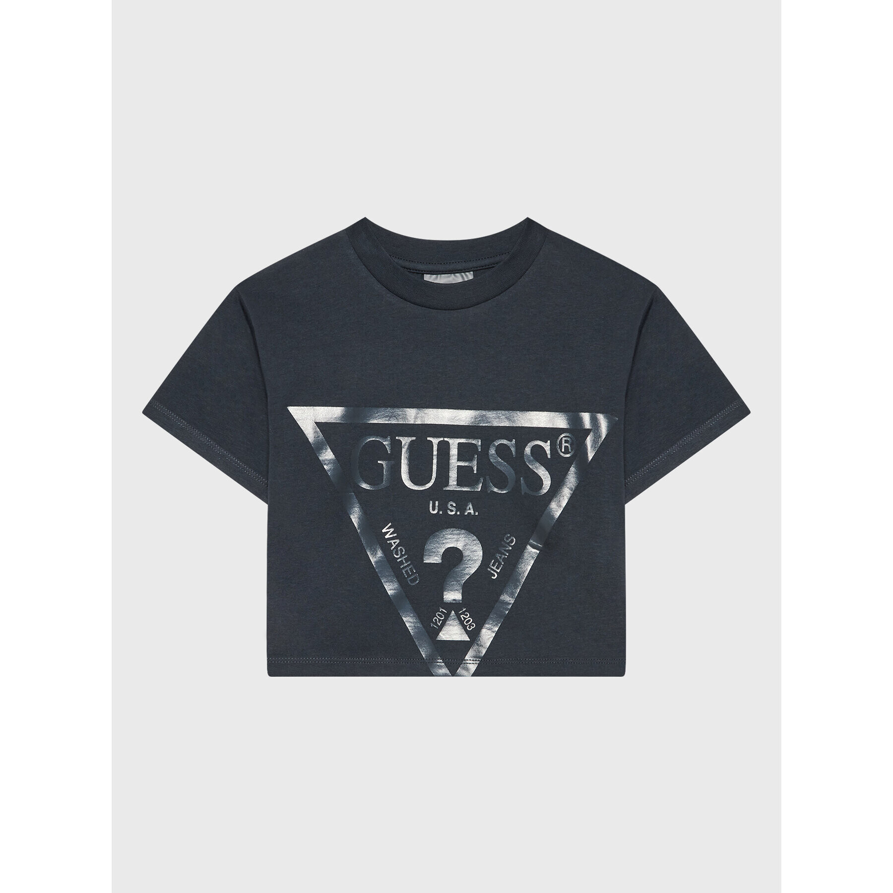 Guess Tricou J2BI41 K8HM0 Gri Cropped Fit - Pled.ro