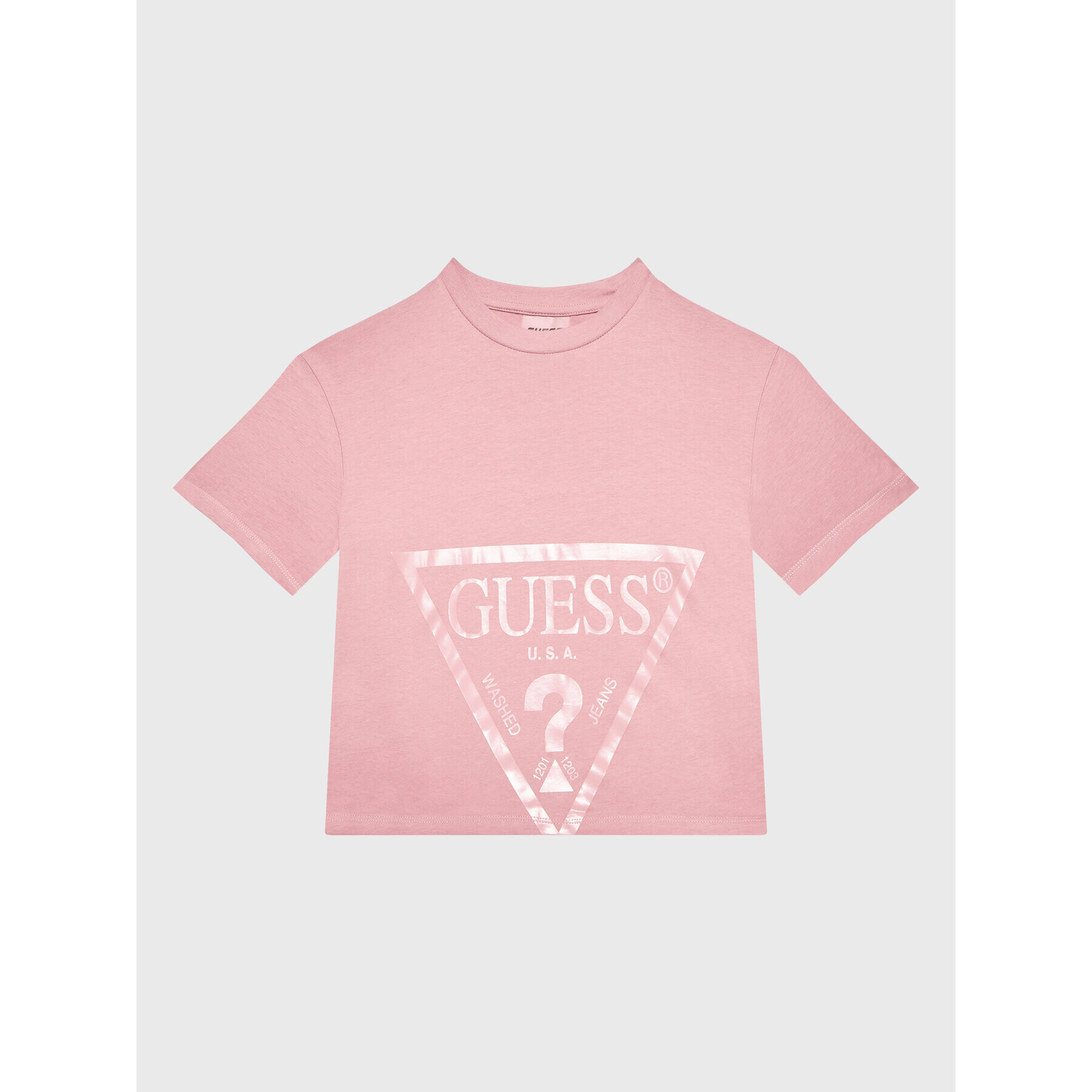 Guess Tricou J2BI41 K8HM0 Roz Cropped Fit - Pled.ro