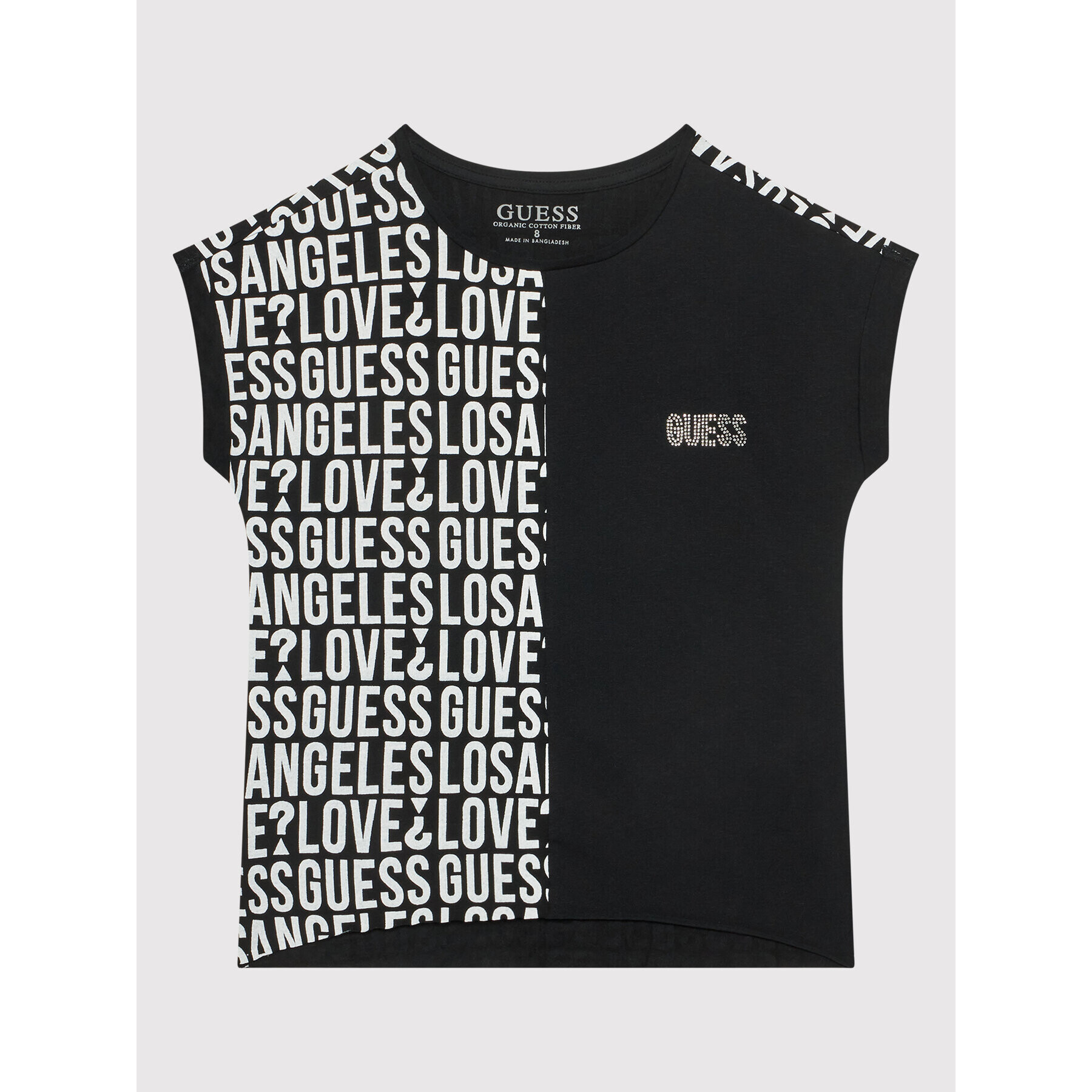 Guess Tricou J2RI27K 6YW1 Negru Regular Fit - Pled.ro