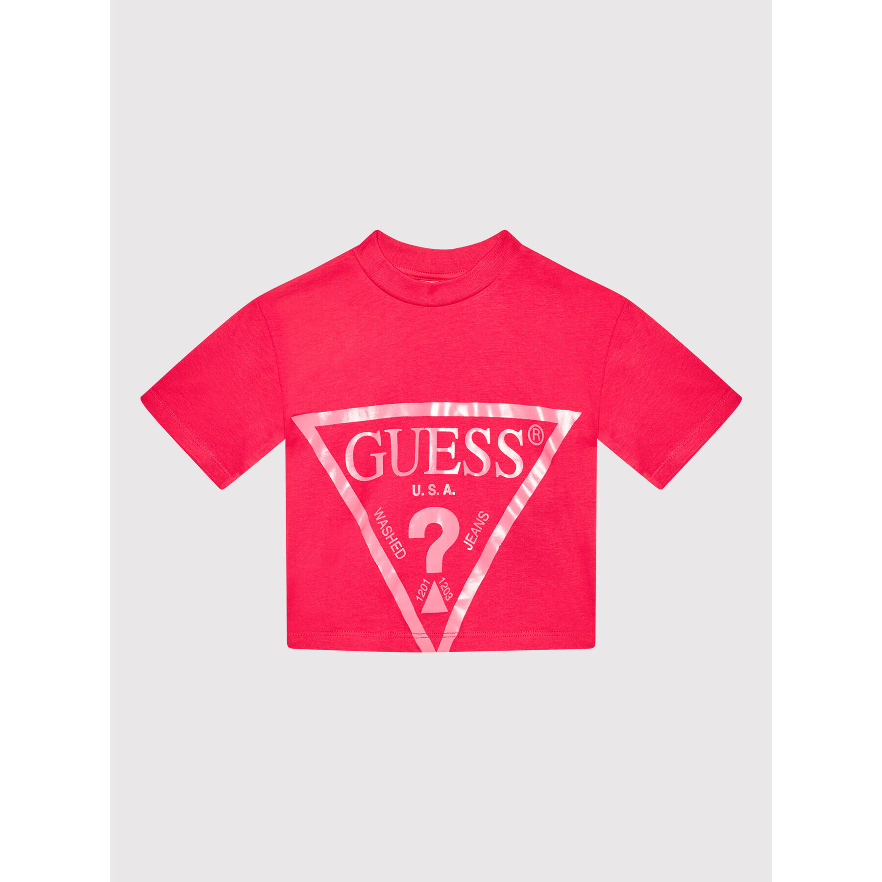 Guess Tricou J2RI31 K8HM0 Roz Regular Fit - Pled.ro