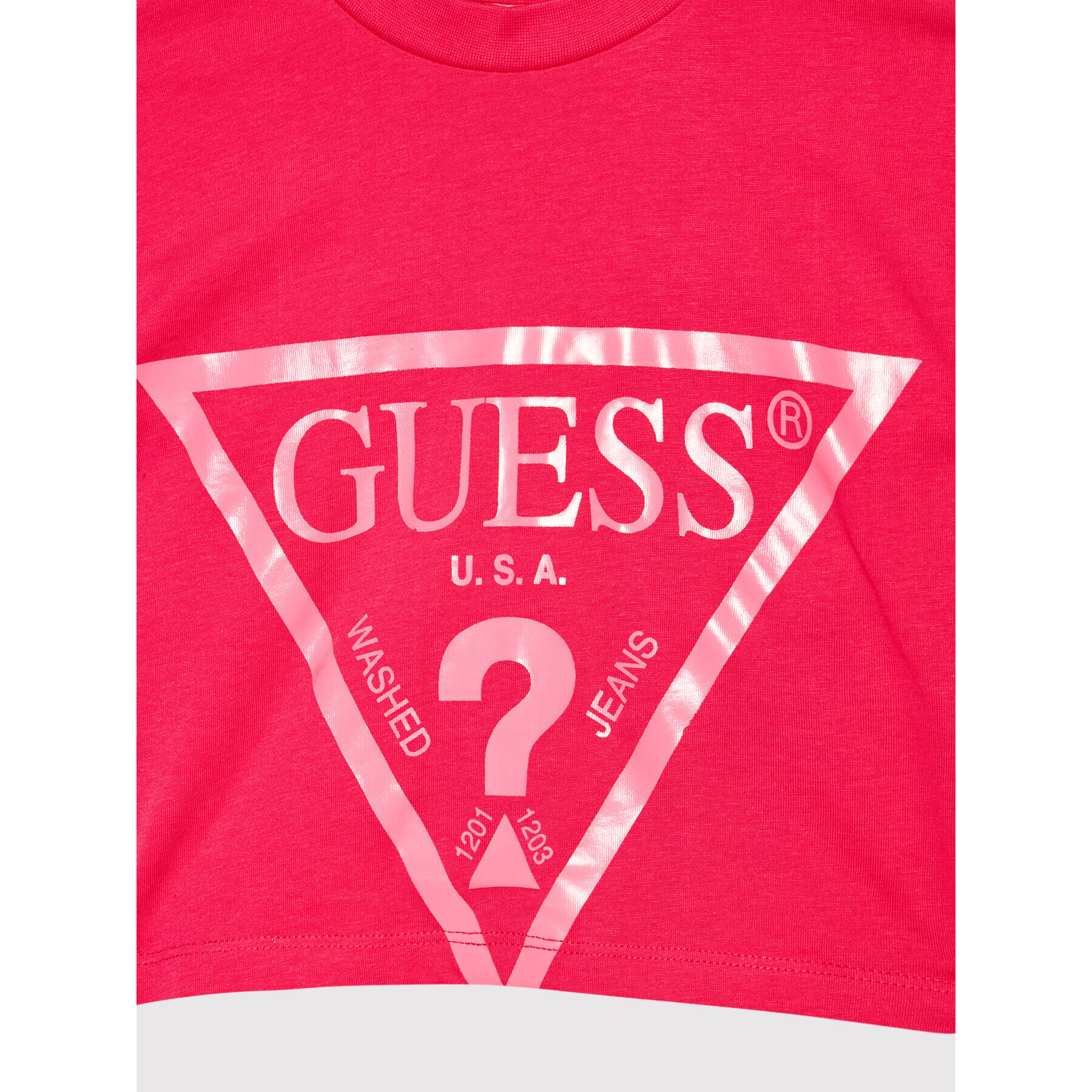 Guess Tricou J2RI31 K8HM0 Roz Regular Fit - Pled.ro