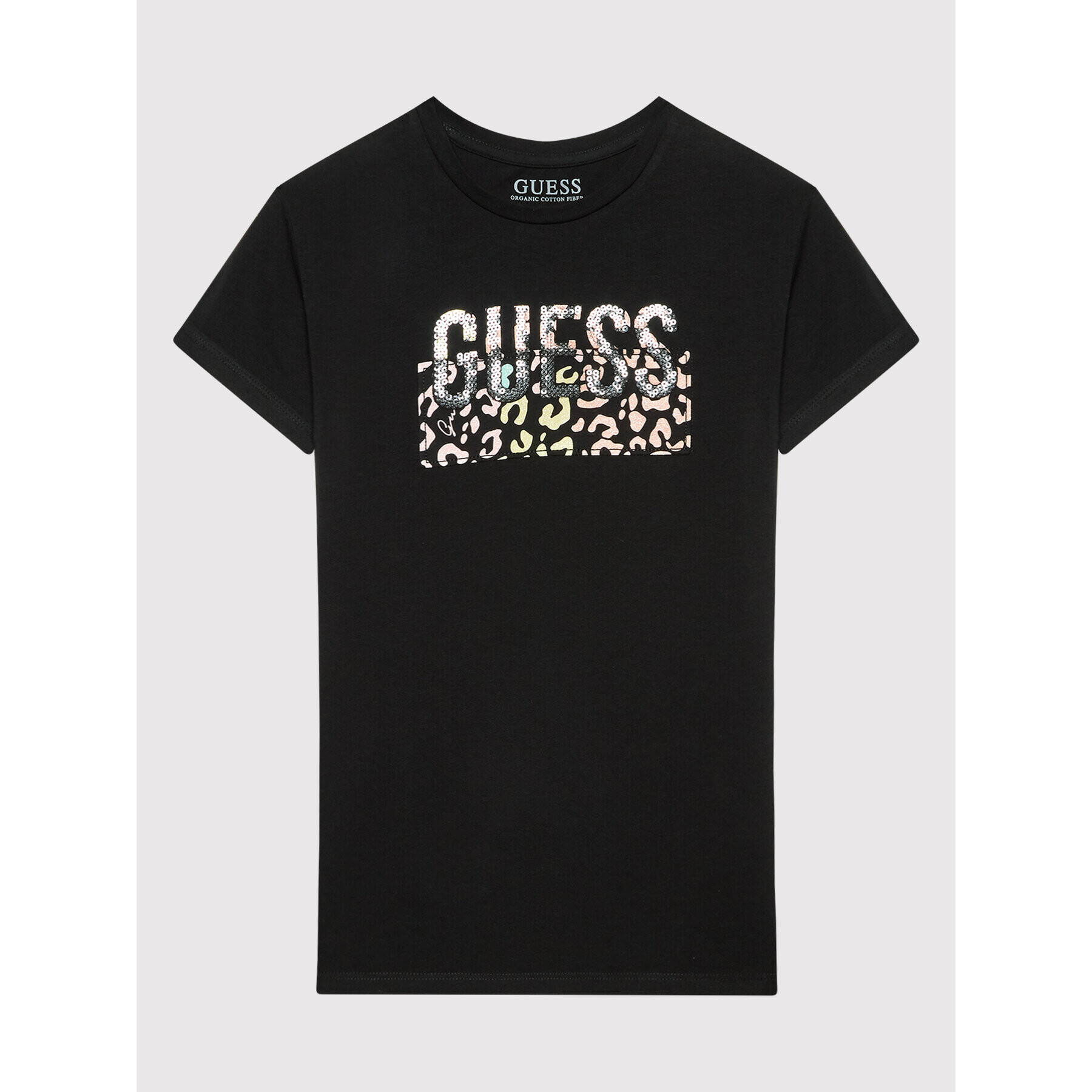 Guess Tricou J2YI04 K6YW1 Negru Regular Fit - Pled.ro