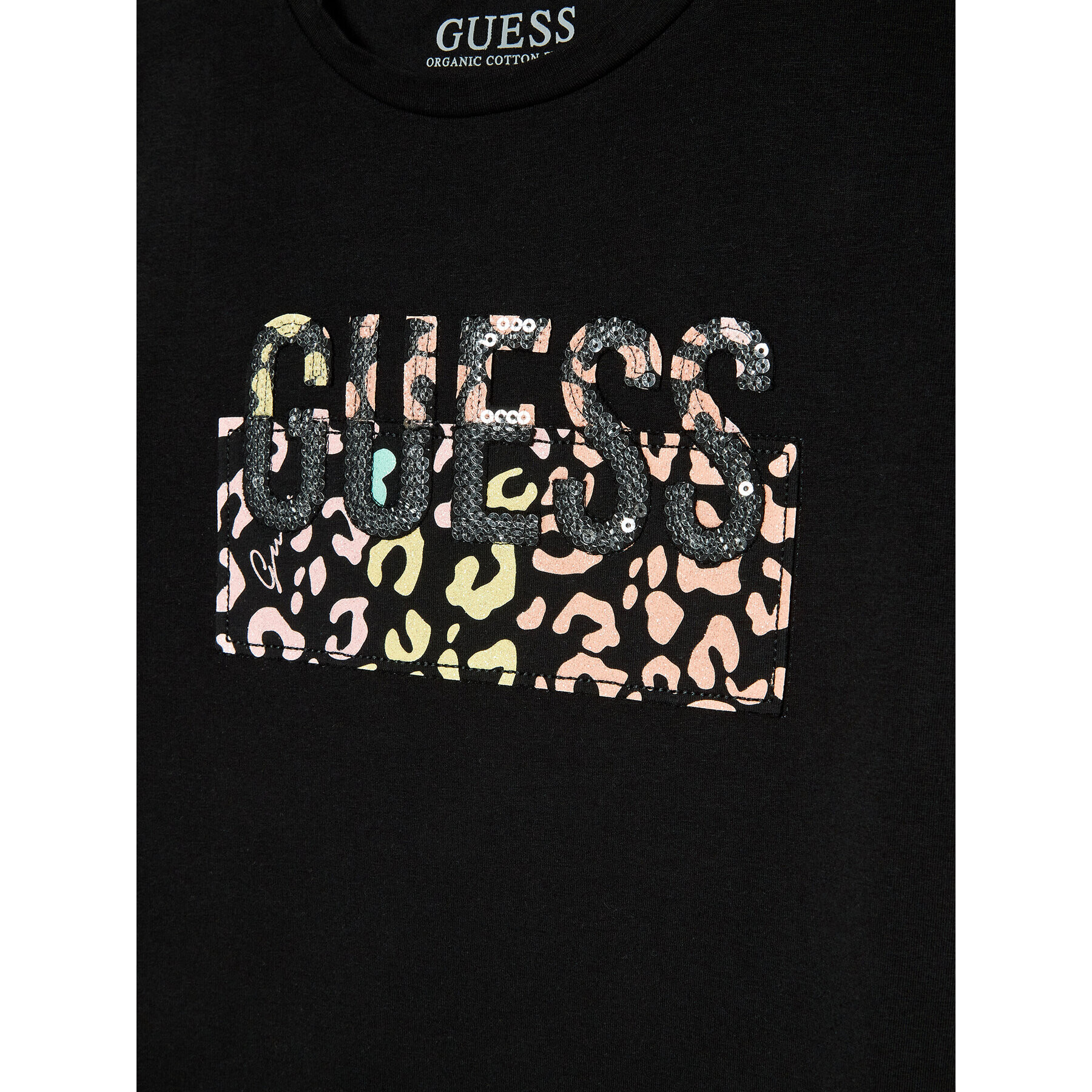 Guess Tricou J2YI04 K6YW1 Negru Regular Fit - Pled.ro