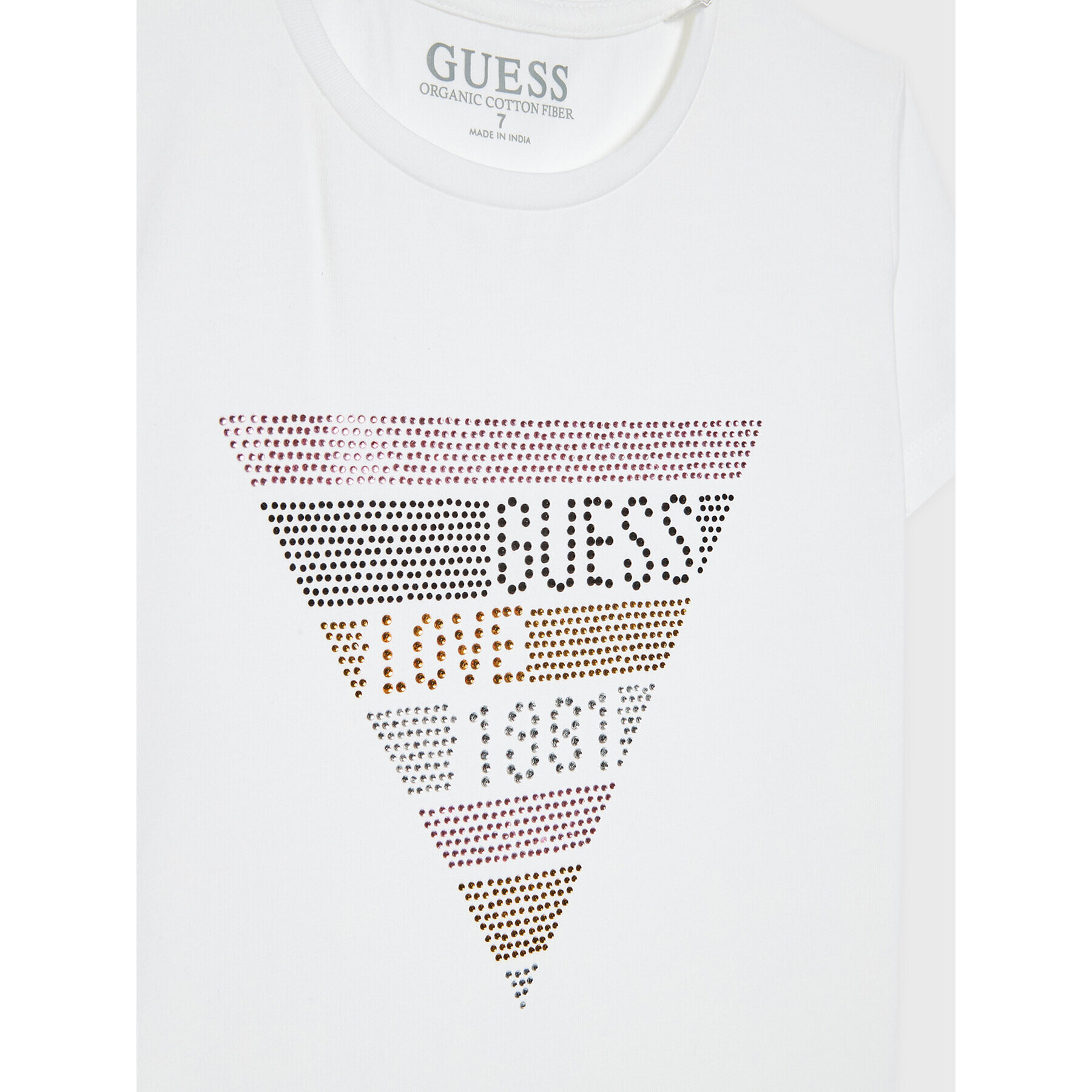 Guess Tricou J2YI08 K6YW1 Alb Regular Fit - Pled.ro